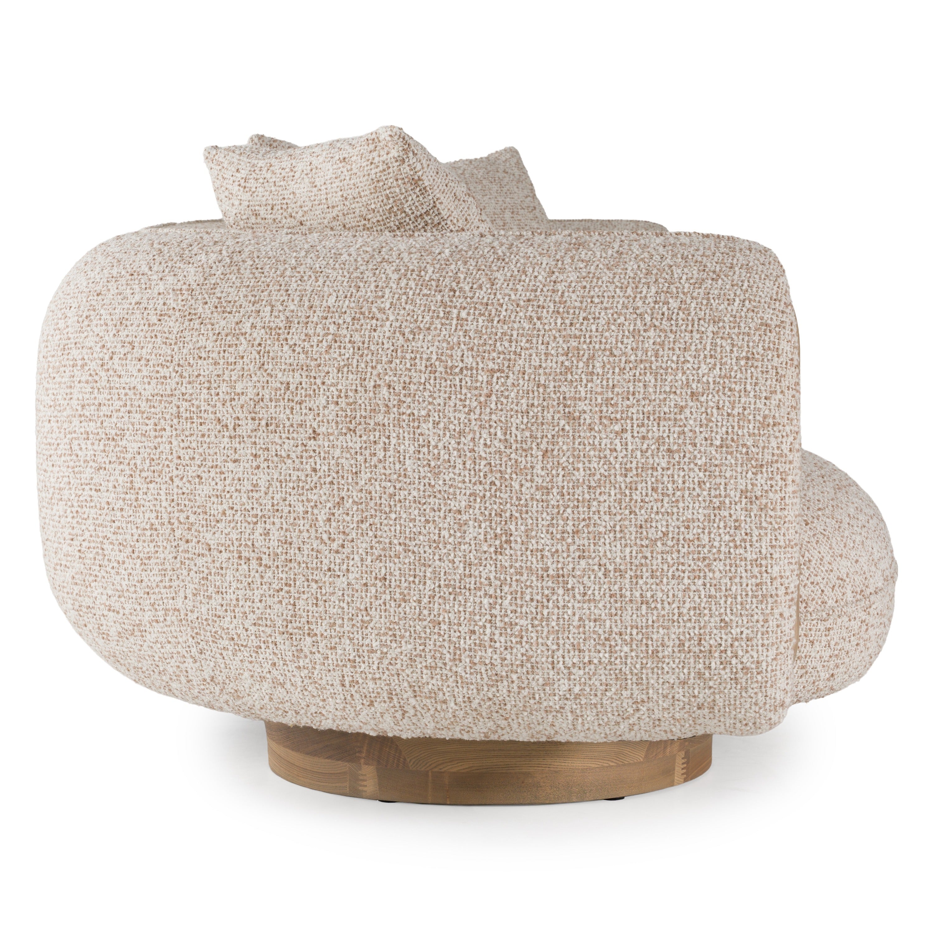 Raywood Modern Multicolored Boucle Fabric and Ash Sofa