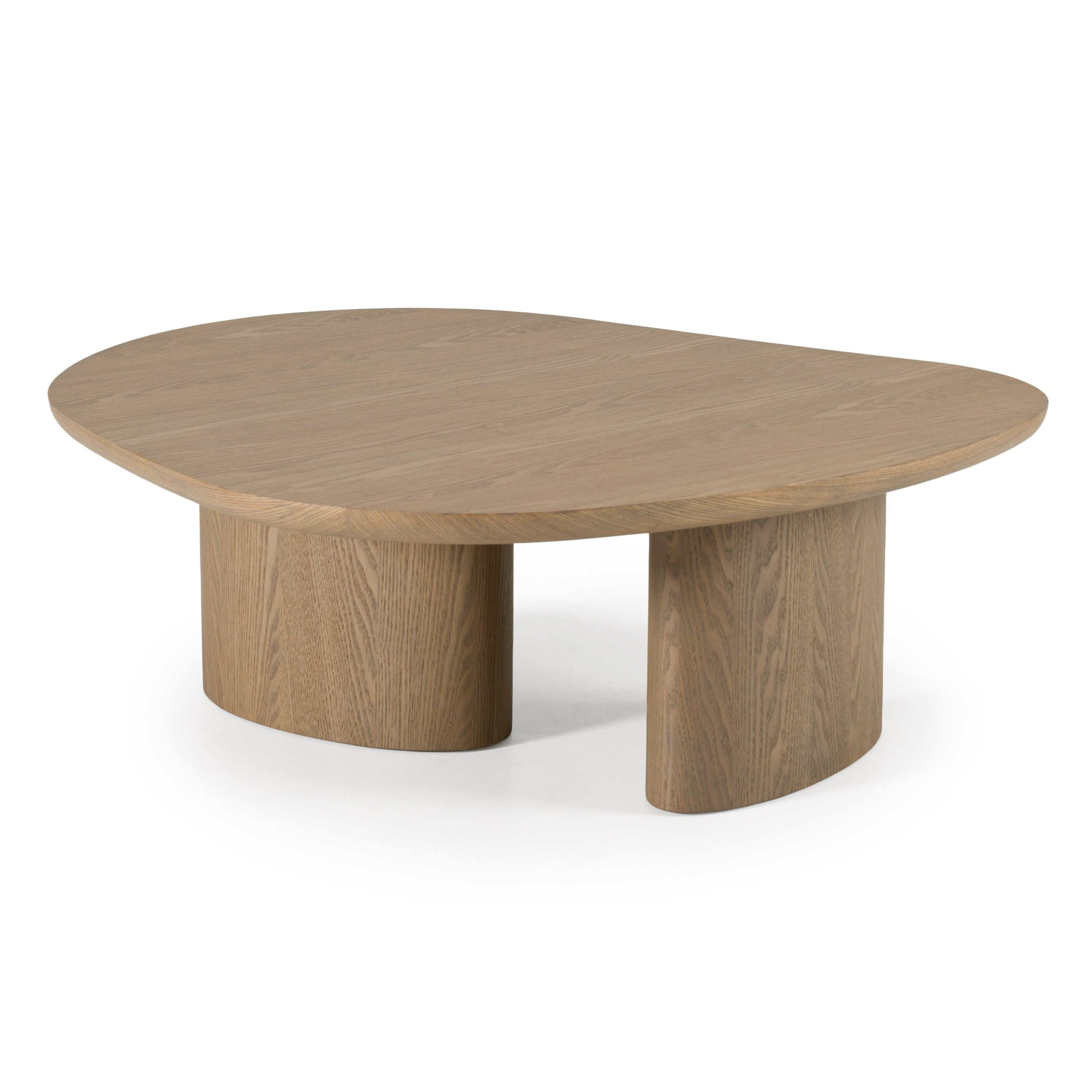 Raywood Modern 3-Piece Buckwheat and Onyx Nesting Coffee Table Set