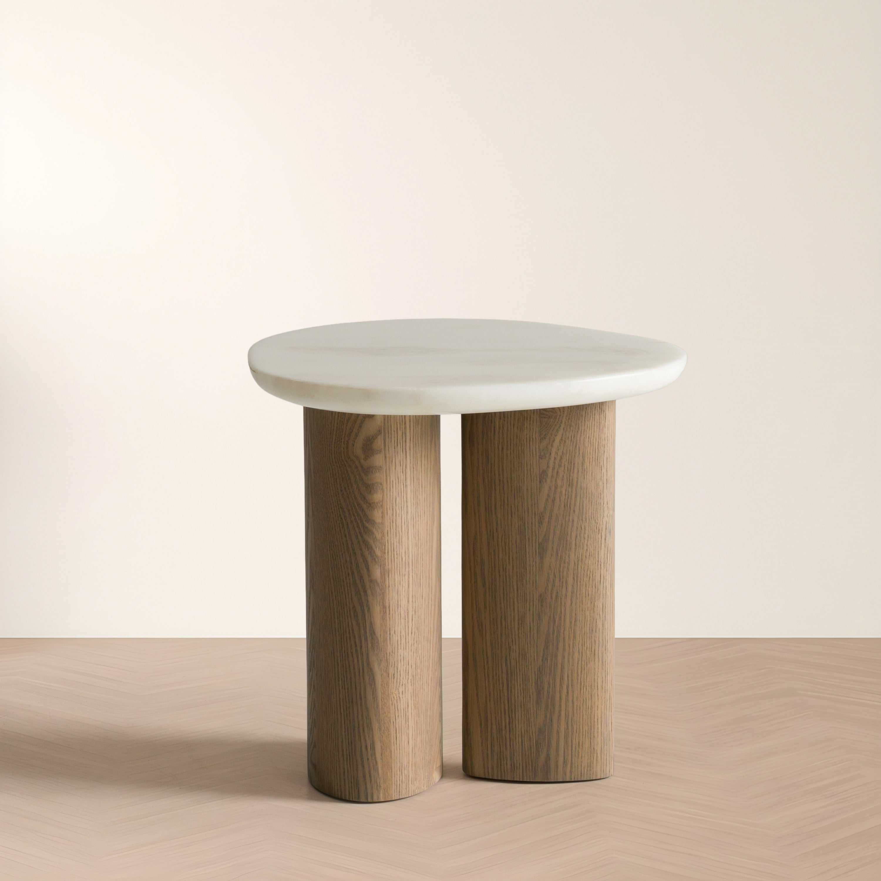 Raywood Modern 3-Piece Buckwheat and Onyx Nesting Coffee Table Set