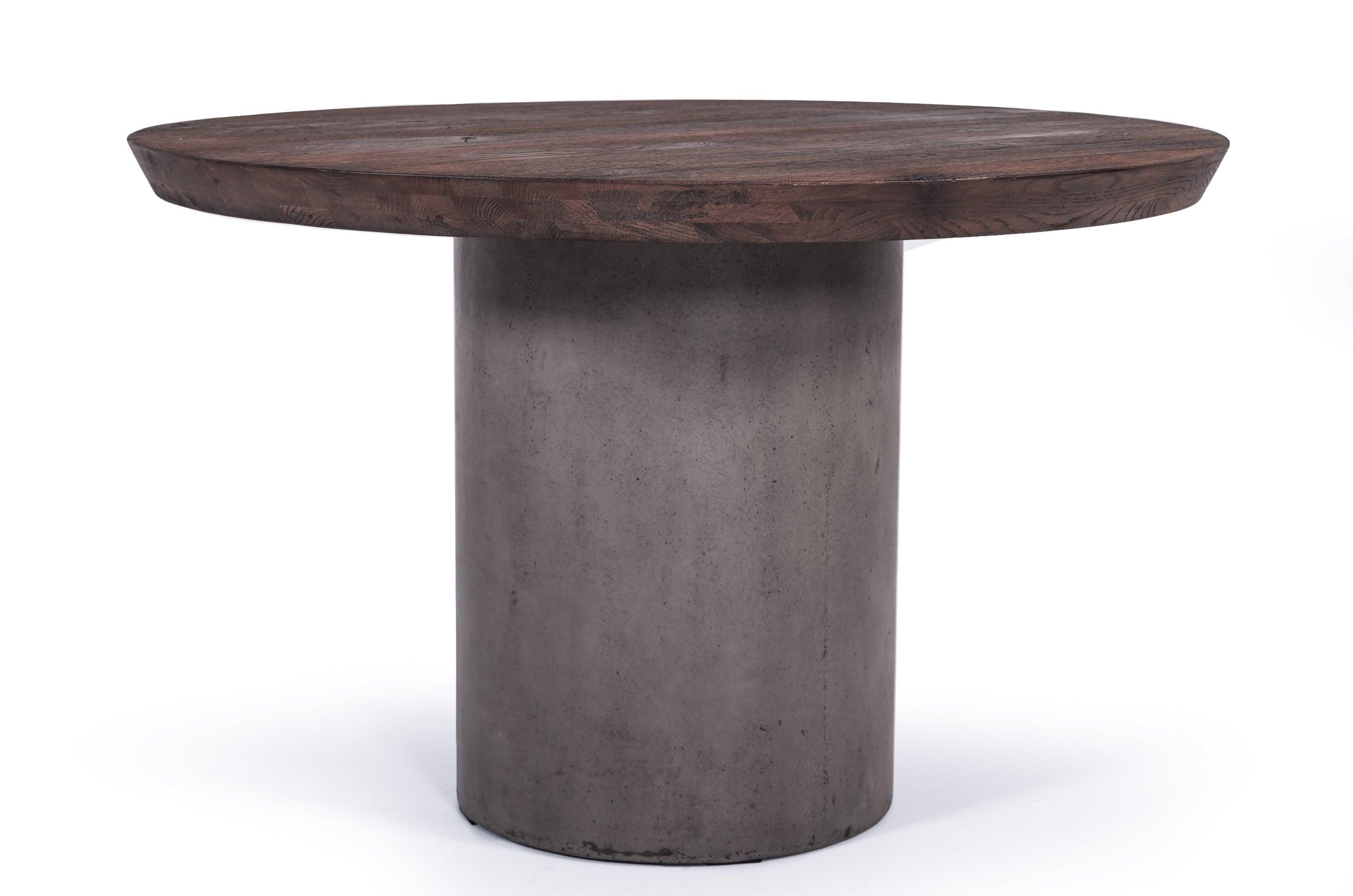 Renzo Modern Round & Concrete Dining Table