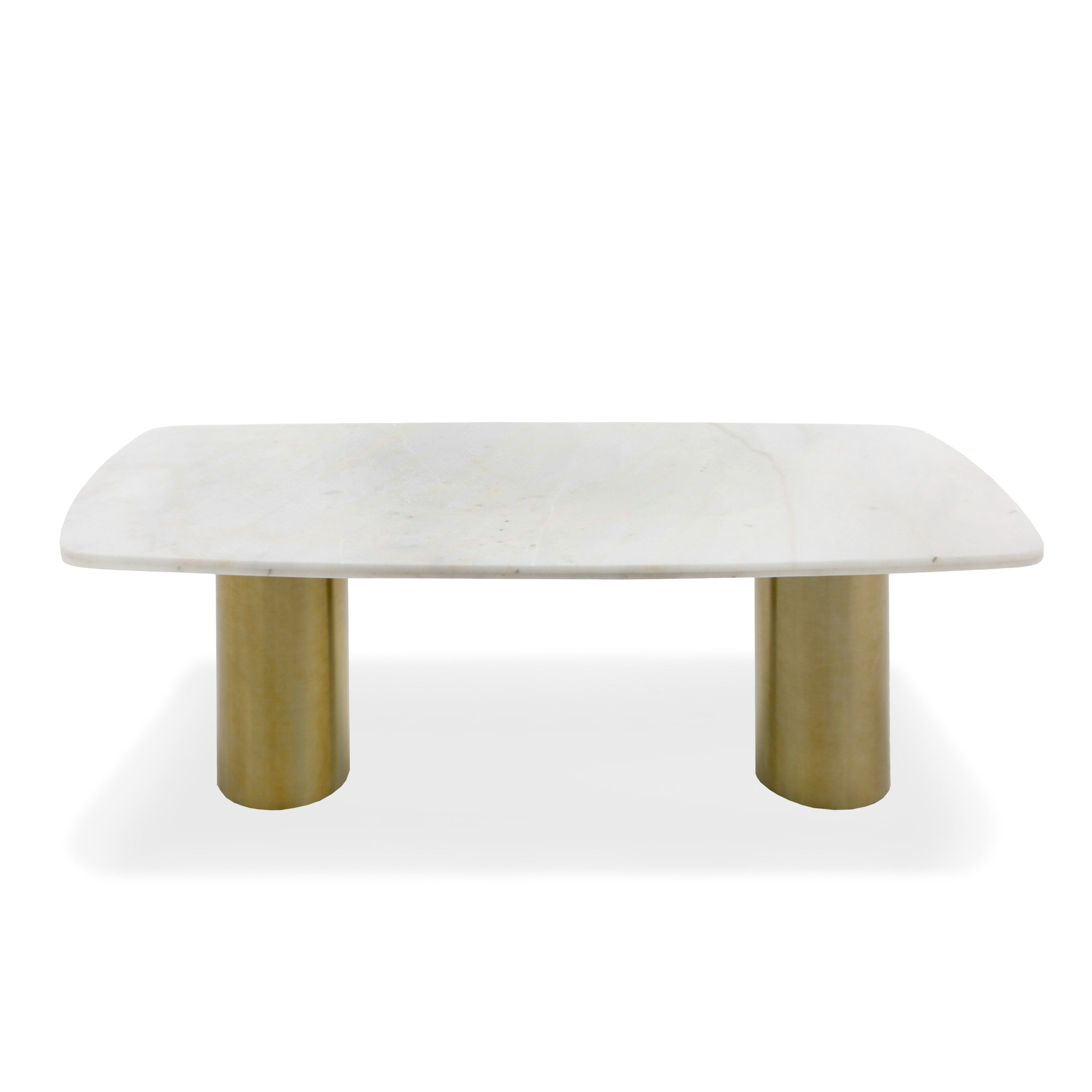 Rocky - Glam Marble and Brush Large Dining Table