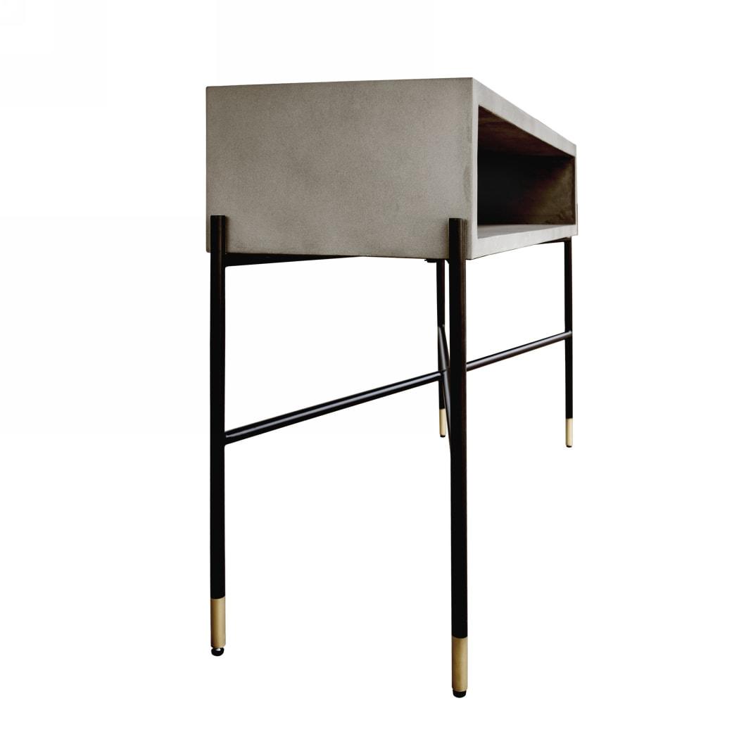 Walker Modern Concrete and Metal Console Table