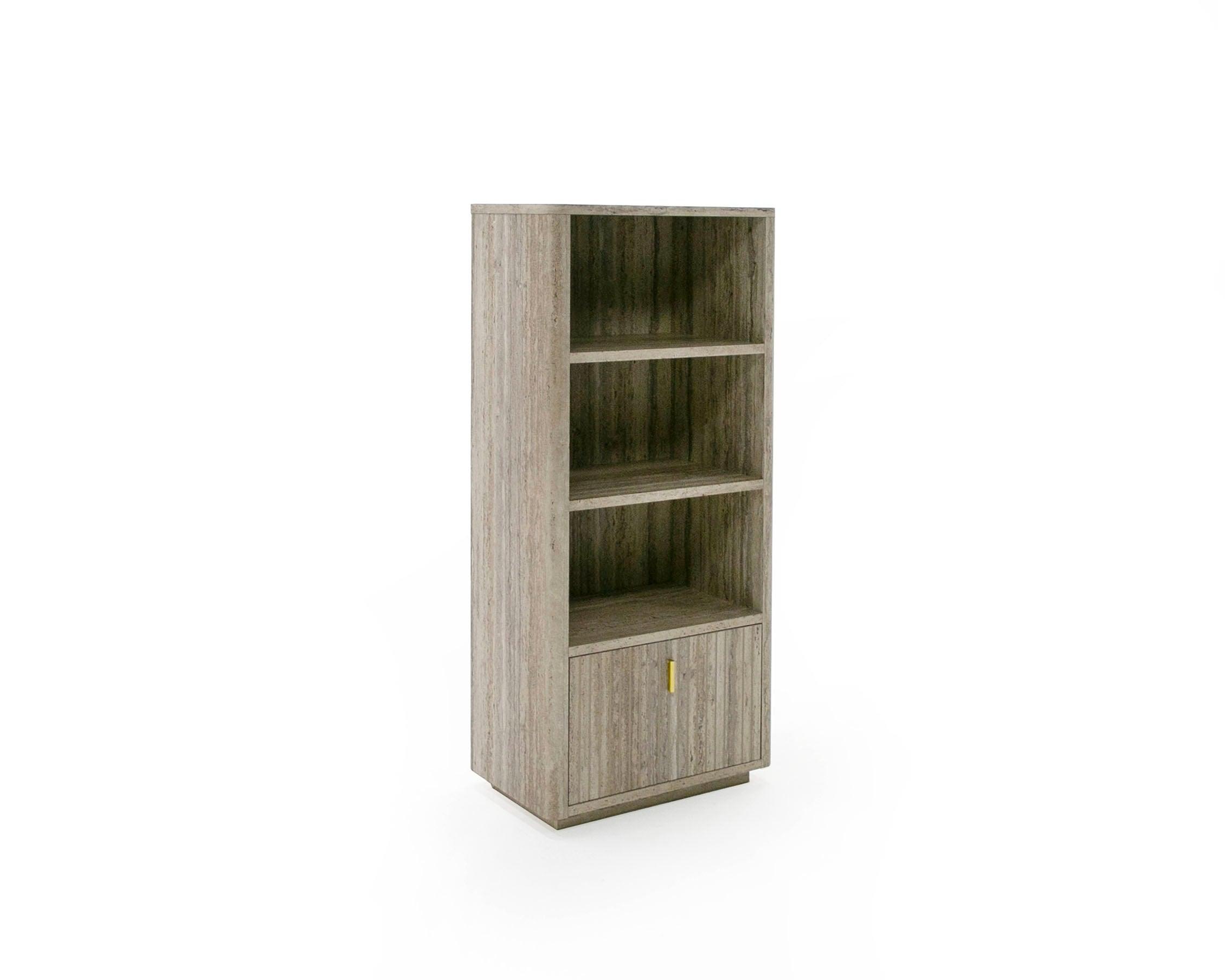 Nova Domus Roma Modern Faux Travertine Bookcase
