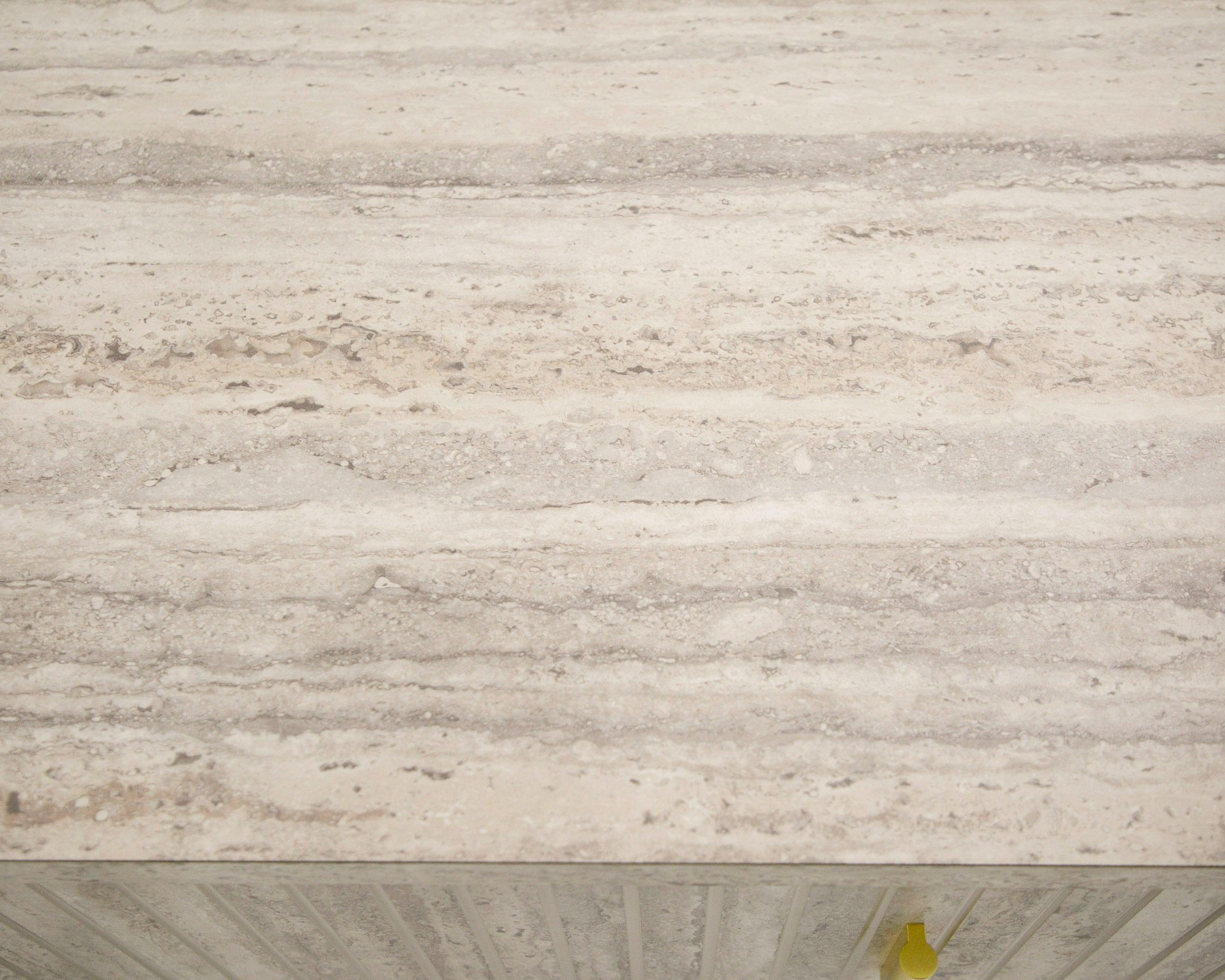 Roma Modern Faux Travertine and File Cabinet