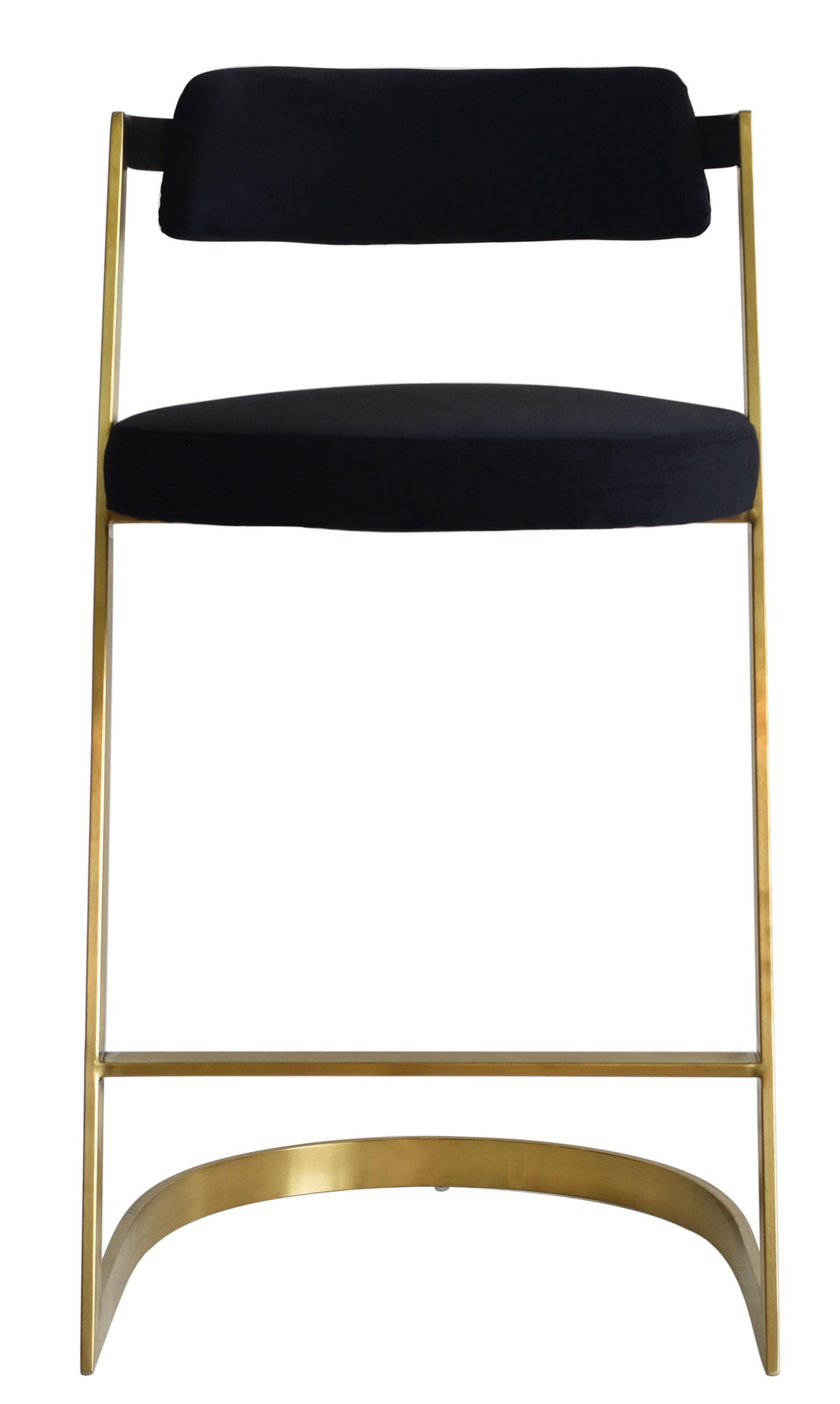 Modrest Shandra Velvet Counter Stool