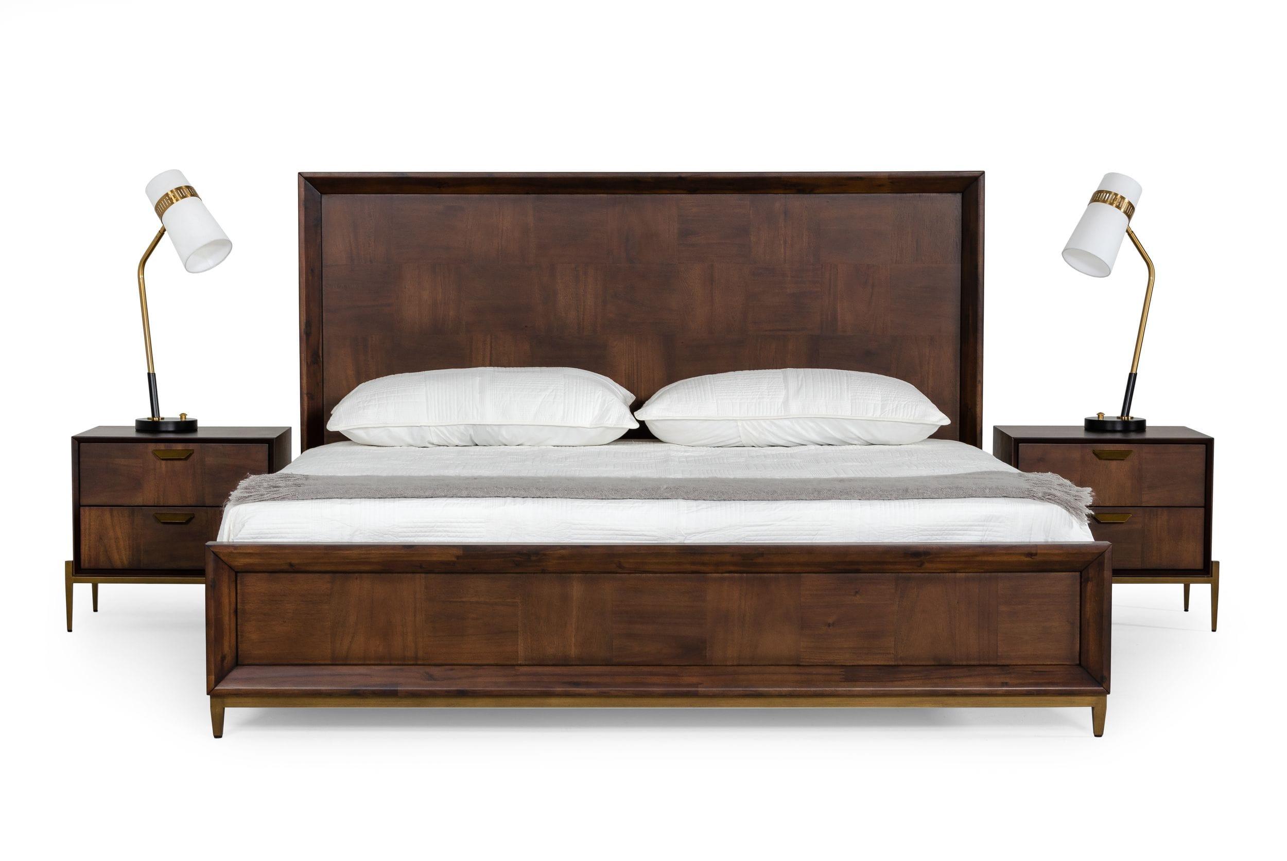 Shane Modern Acacia Bed