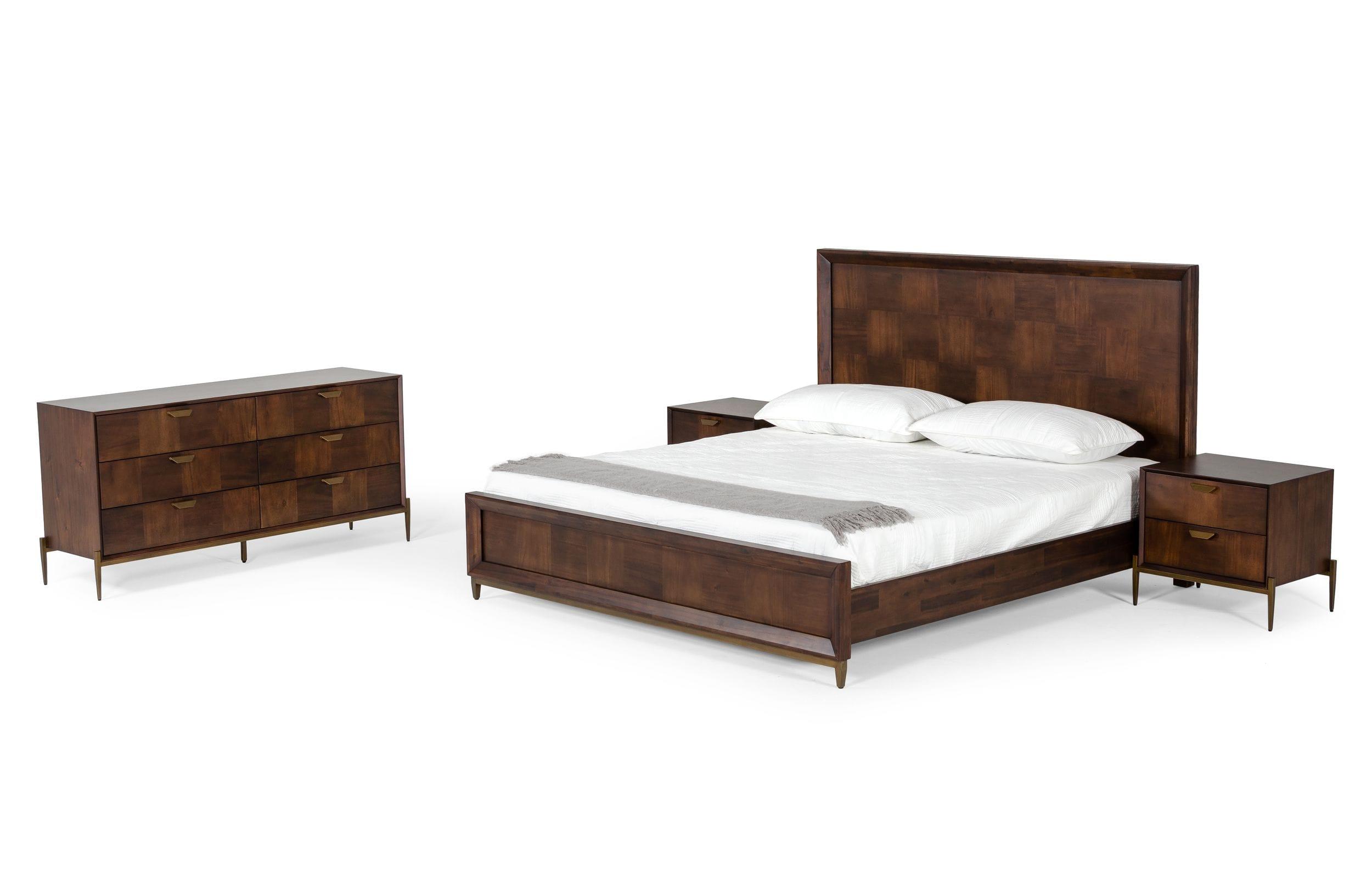 Shane Modern Acacia Bed
