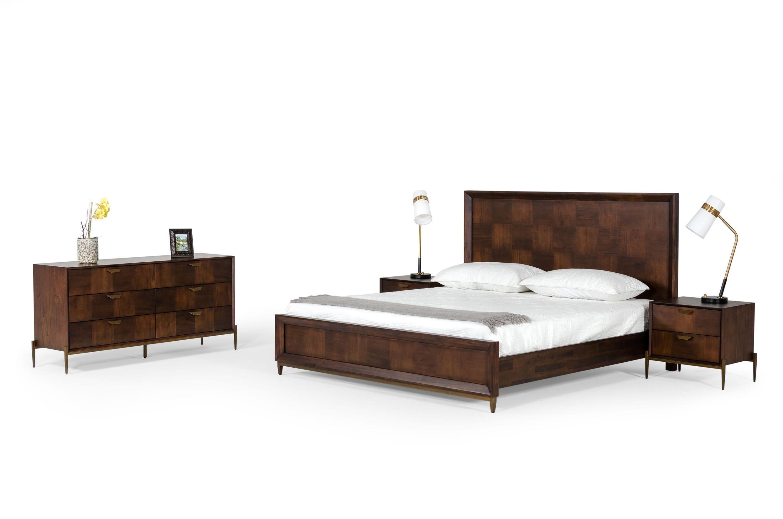 Shane Modern Acacia Bed