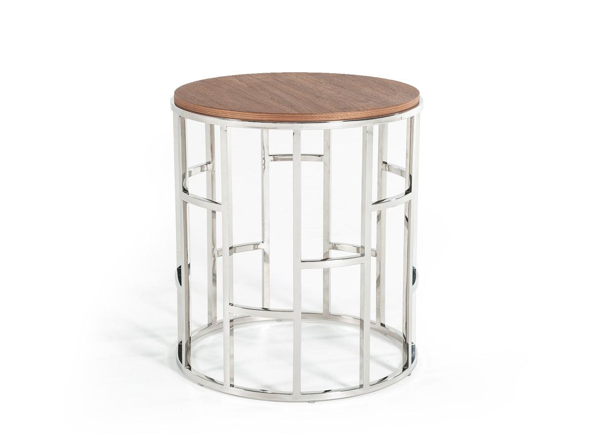 Silvia Modern Stainless Steel End Table
