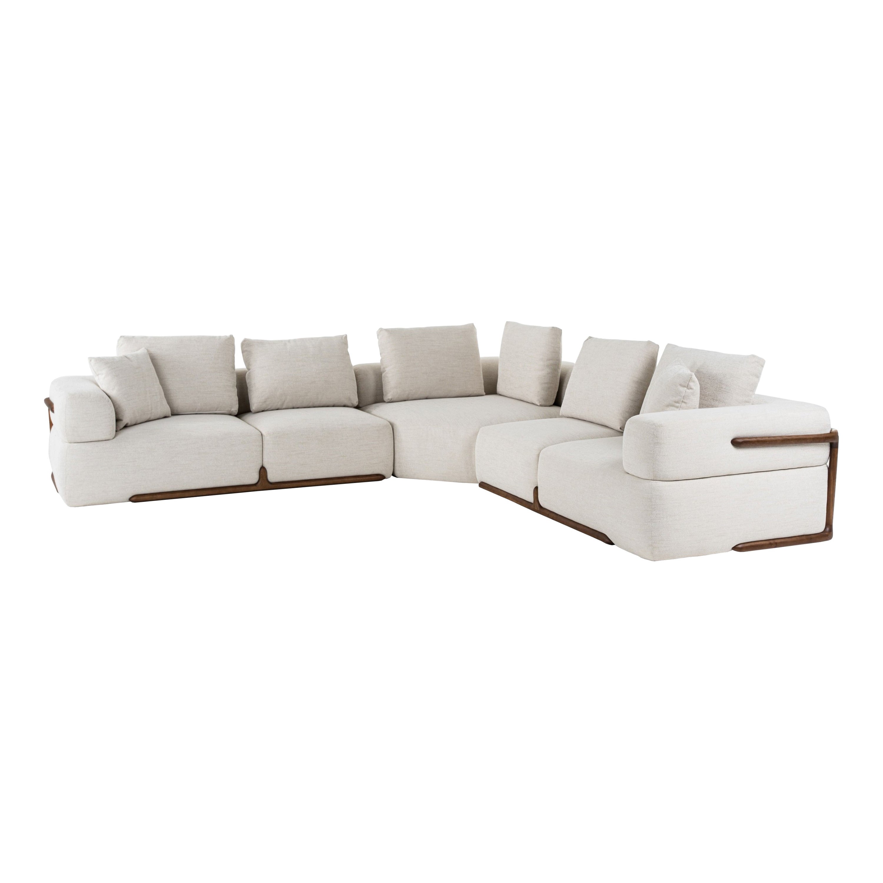 Simone Modern Fabric Sectional Sofa