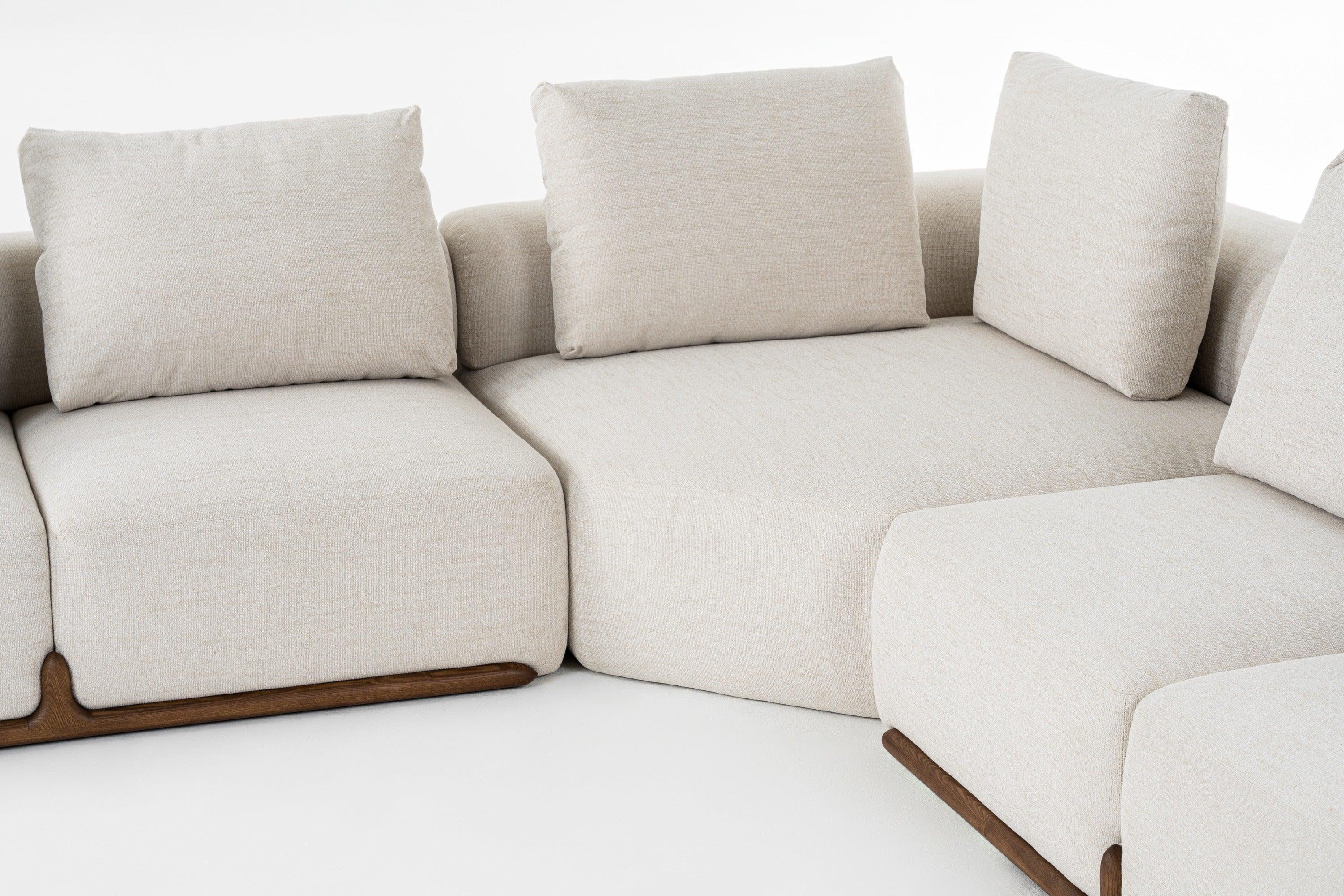Simone Modern Fabric Sectional Sofa