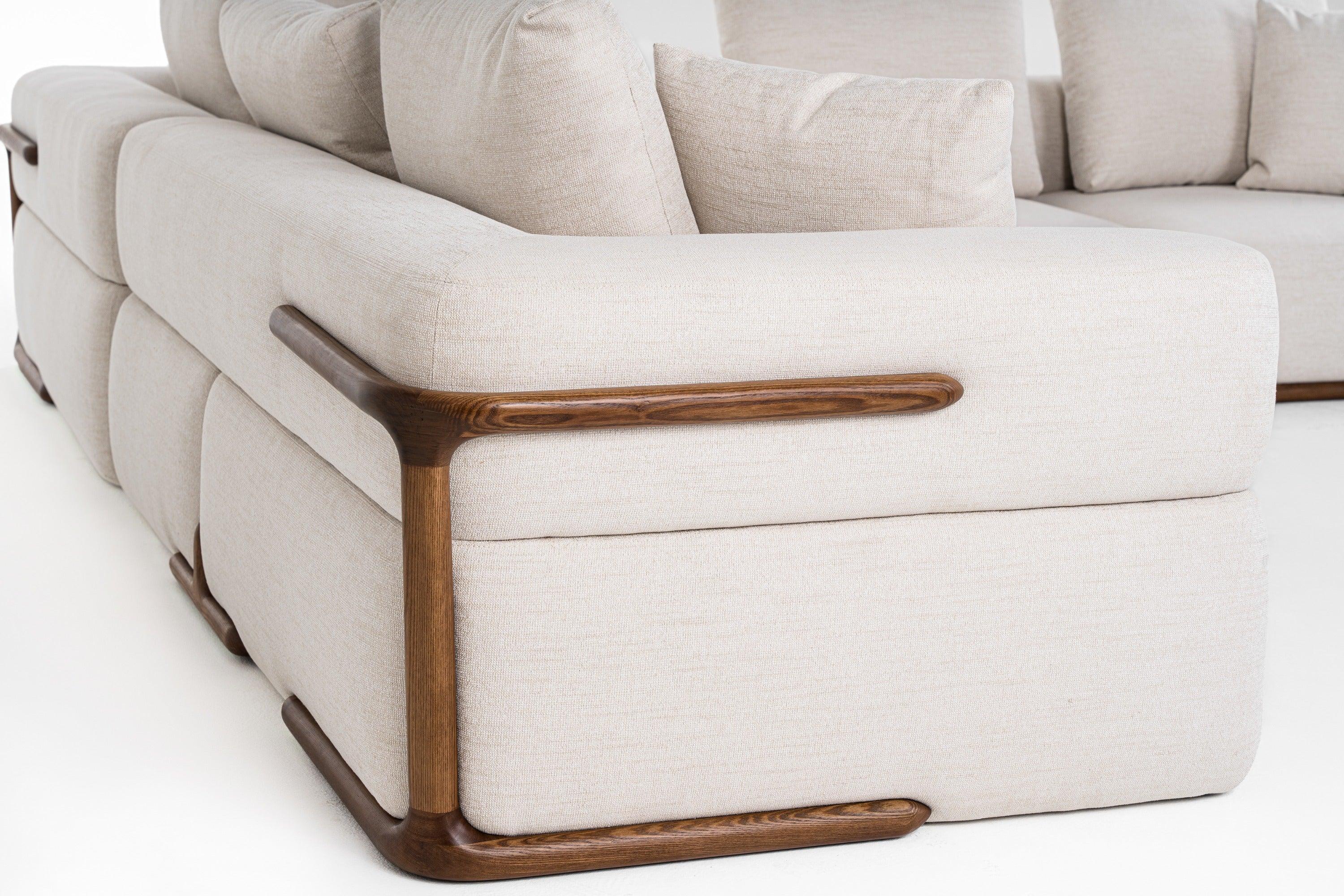 Simone Modern Fabric Sectional Sofa