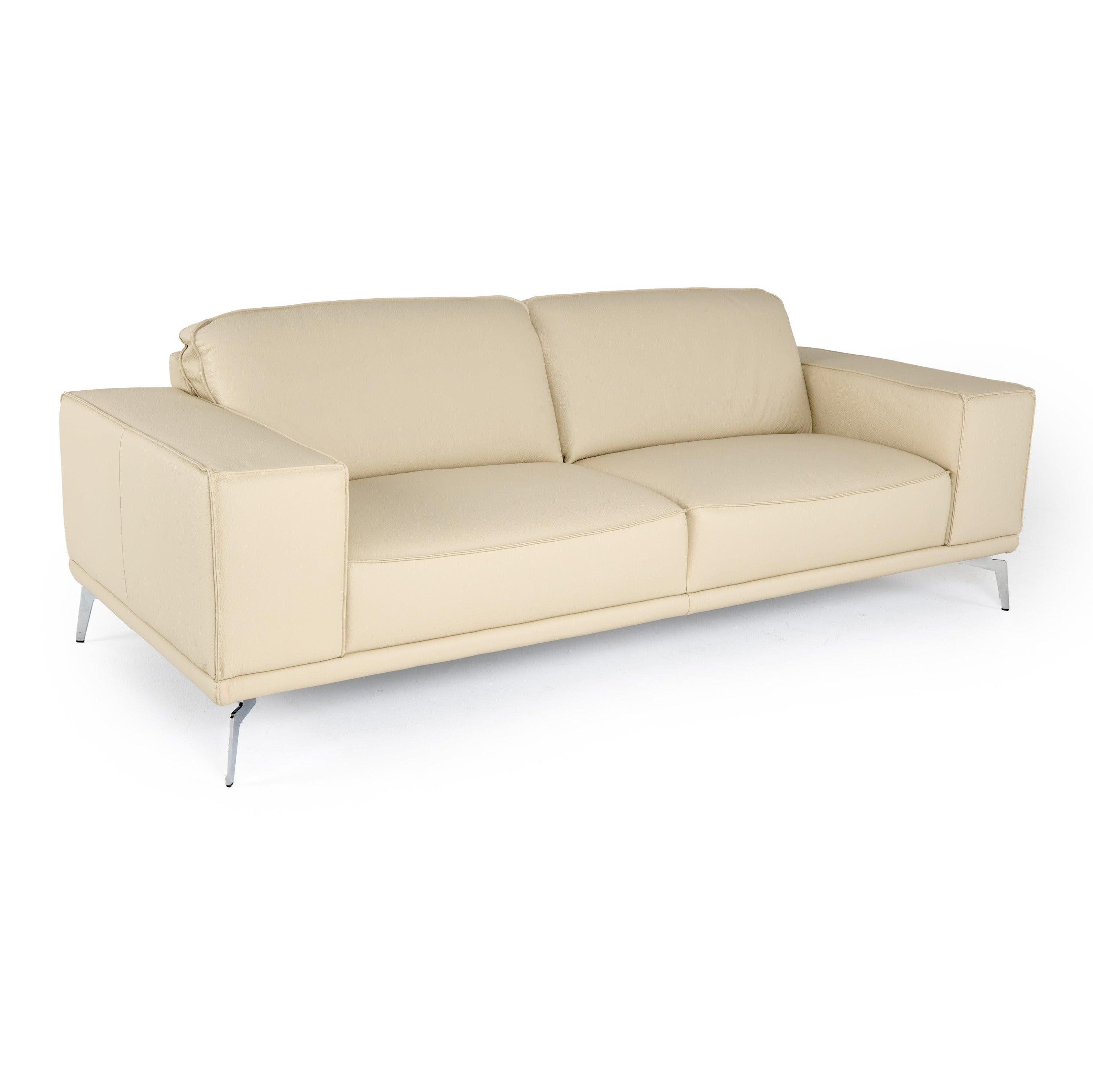 Soho Italian Off Leather Sofa