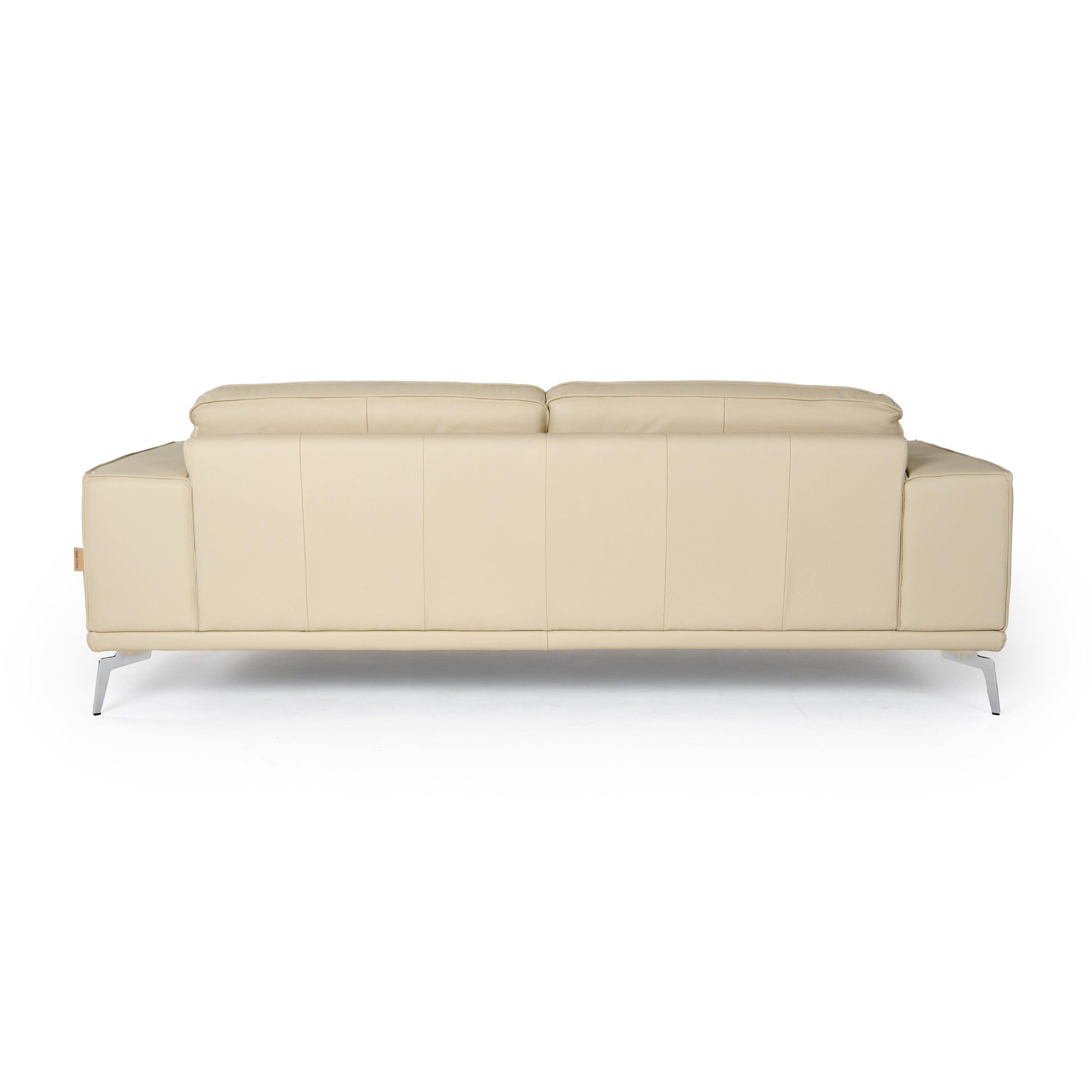 Soho Italian Off Leather Sofa