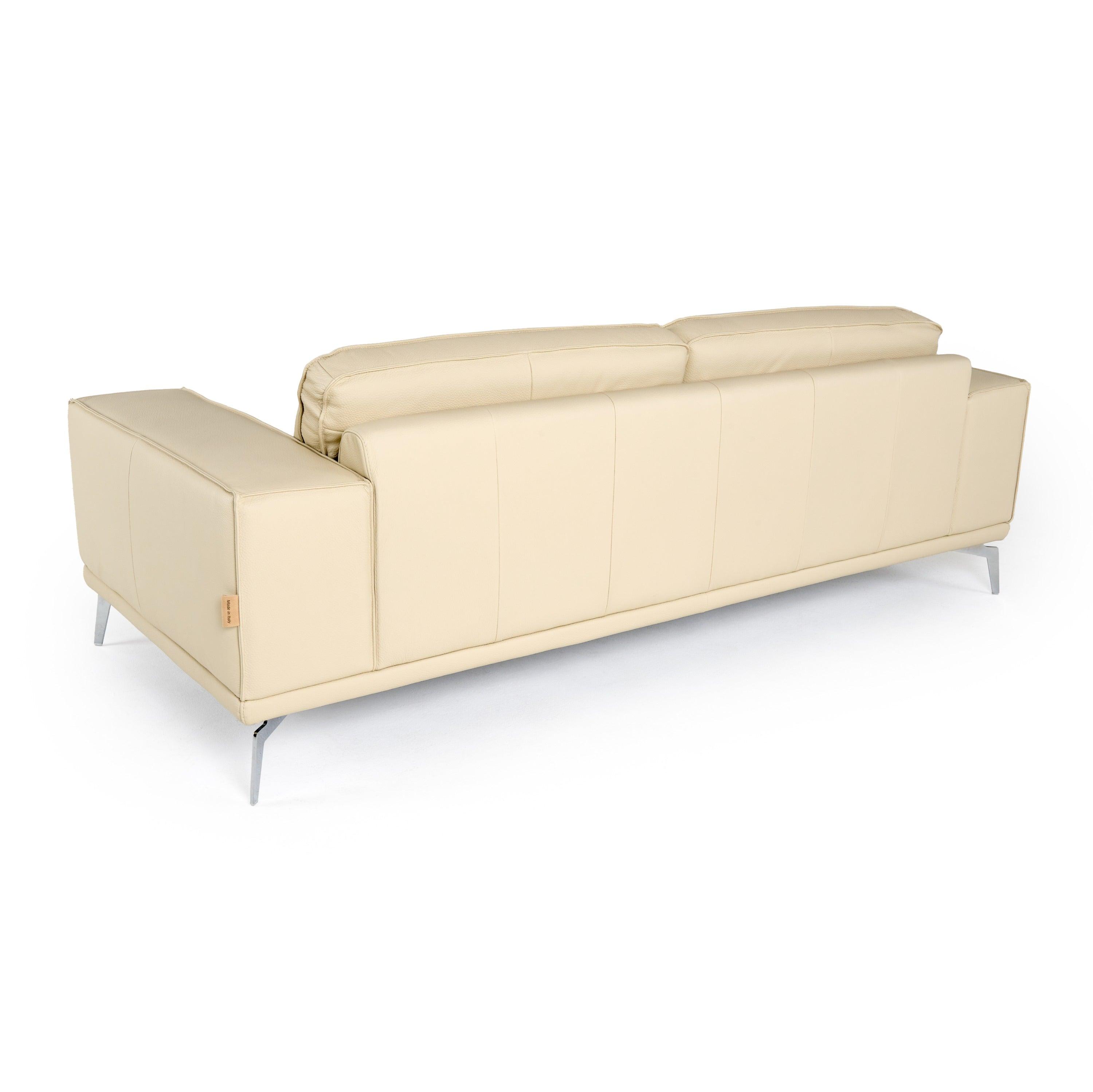 Soho Italian Off Leather Sofa
