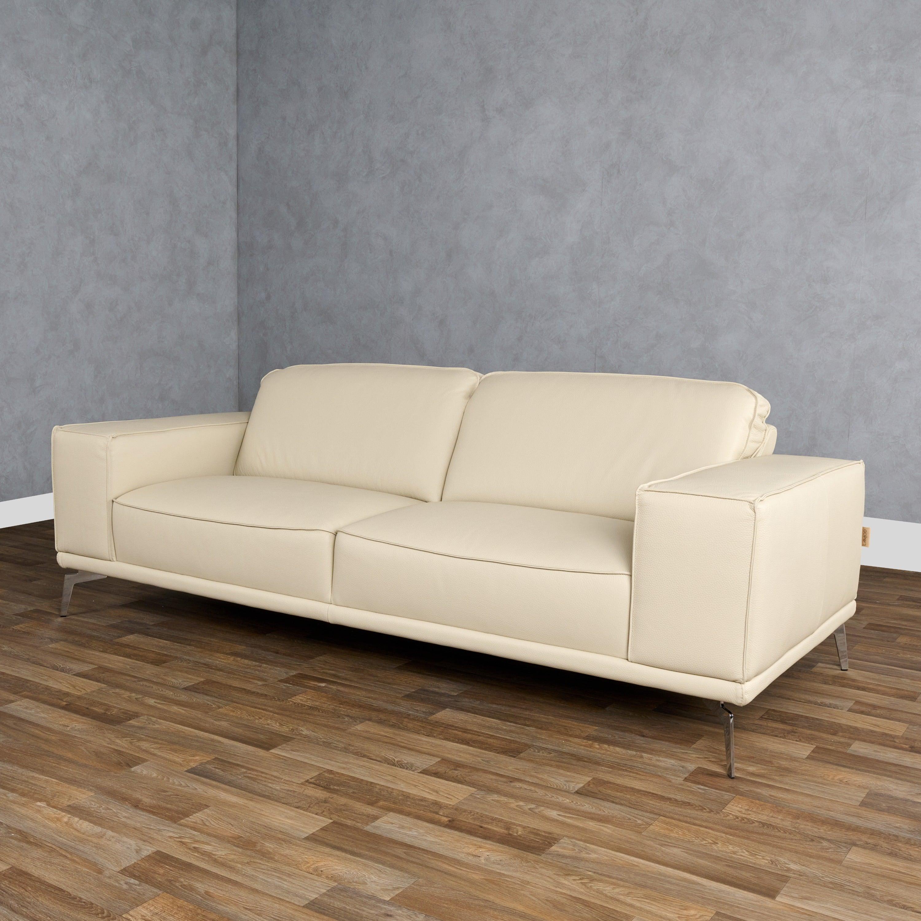 Soho Italian Off Leather Sofa