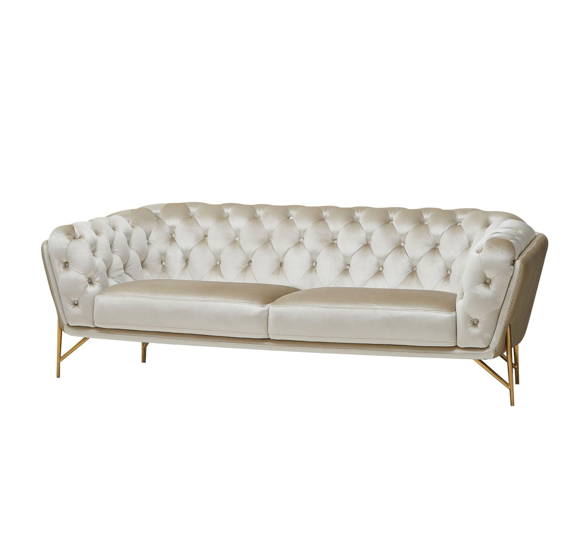 Stella Transitional Velvet Sofa