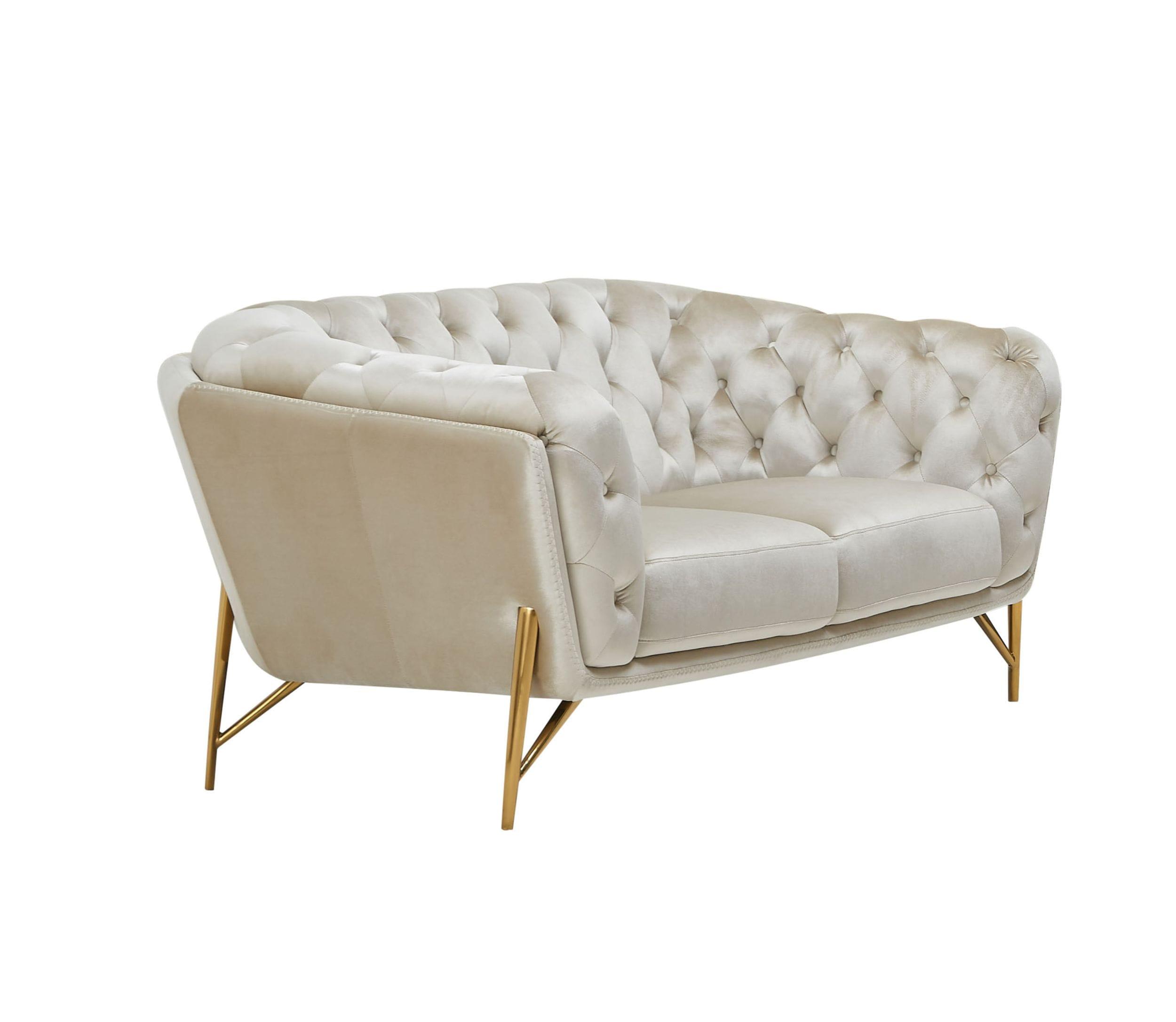 Stella Transitional Velvet Loveseat