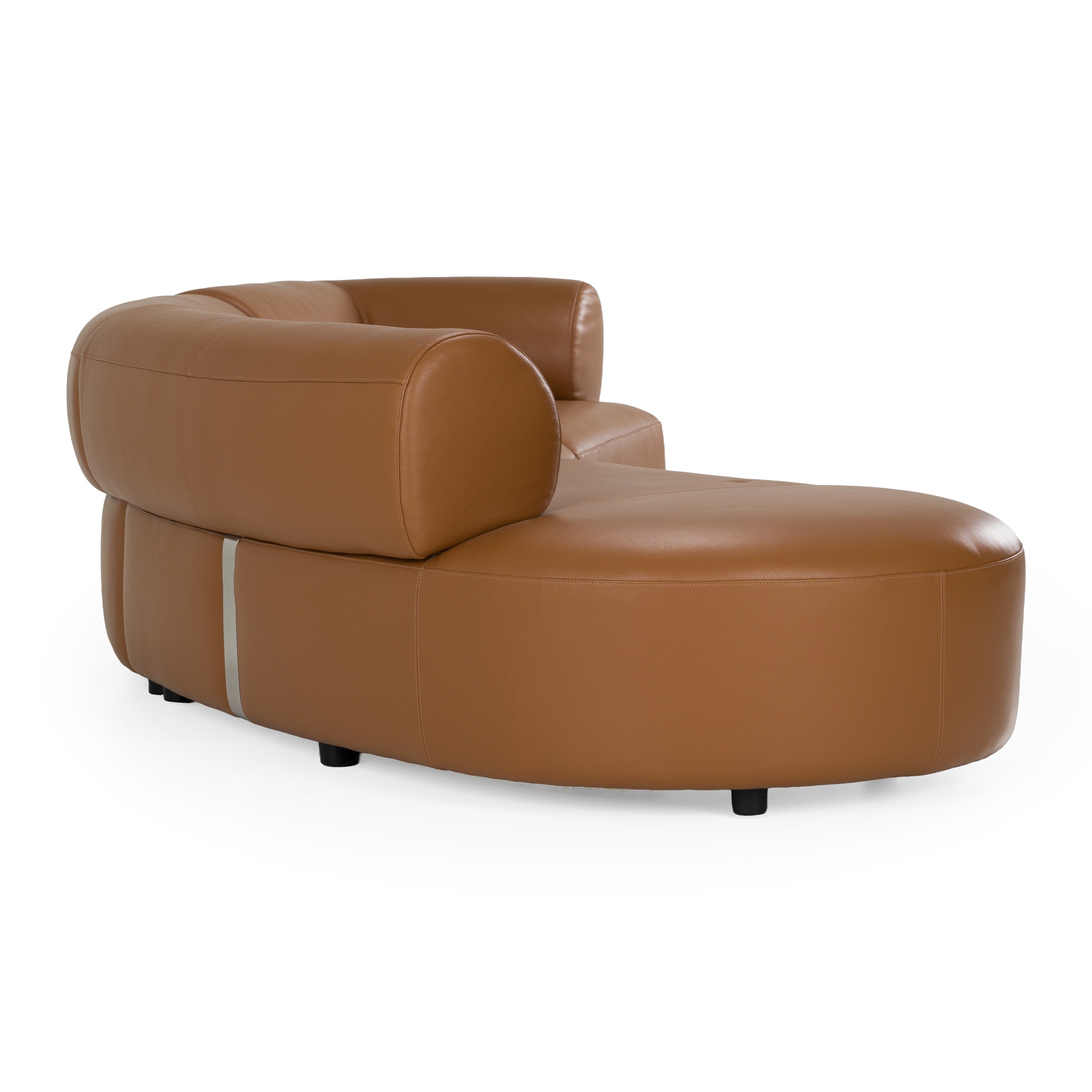 Stuart Contemporary Leather Left Facing Chaise Sectional Sofa