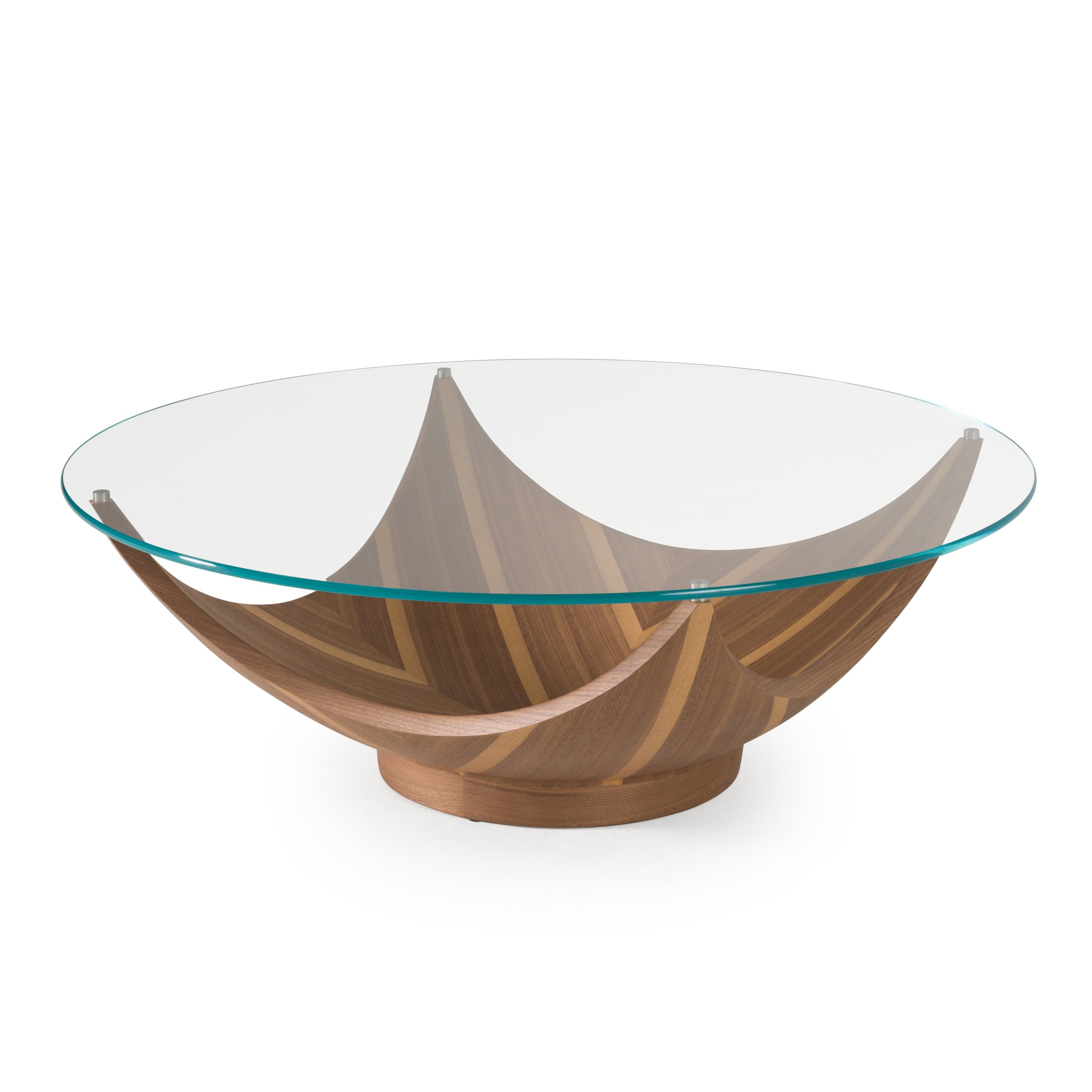Sunrise Contemporary Glass and Round Coffee Table