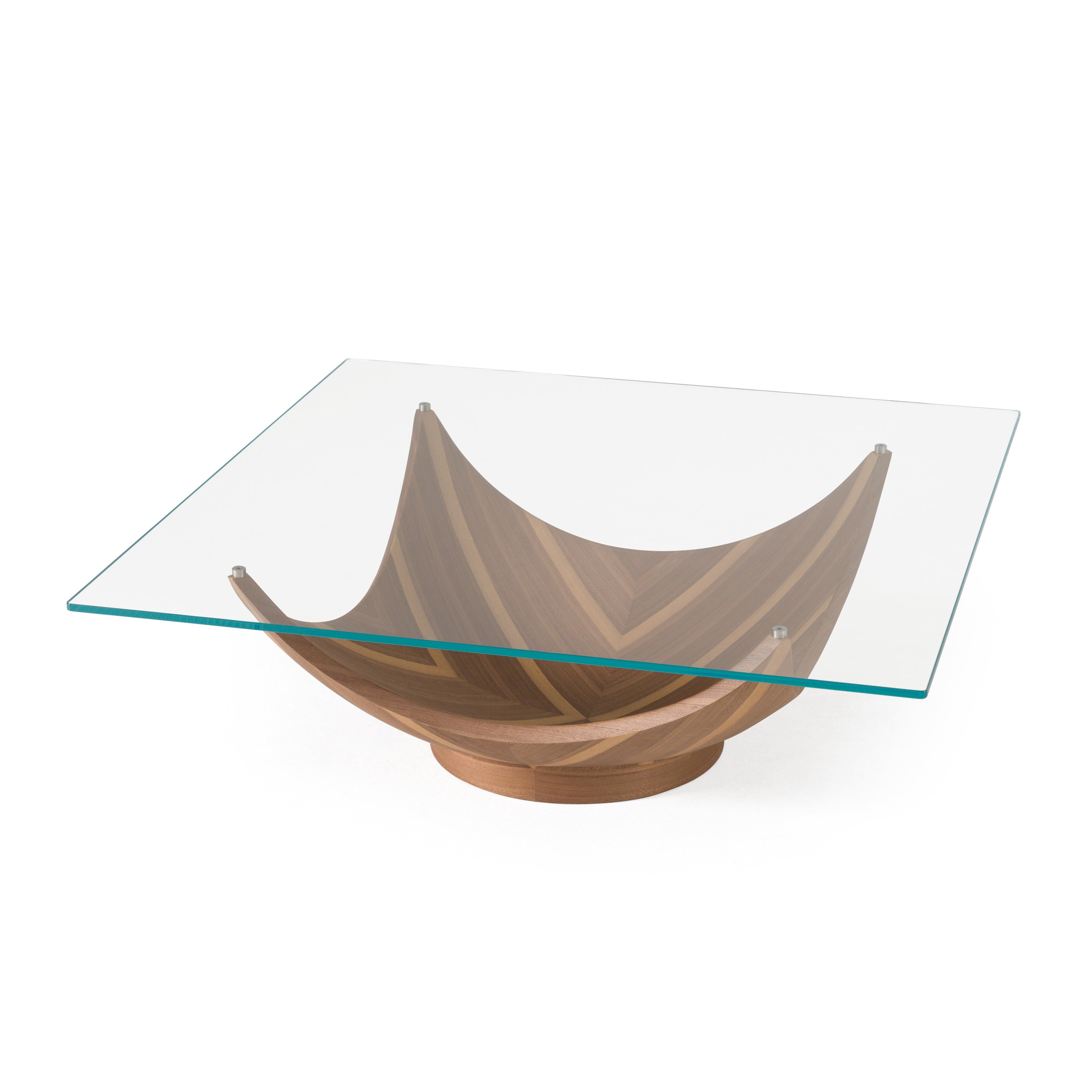 Modrest Sunrise Contemporary Glass Square Coffee Table