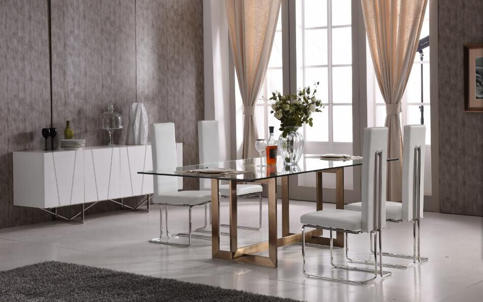 Keaton Modern Glass Dining Table