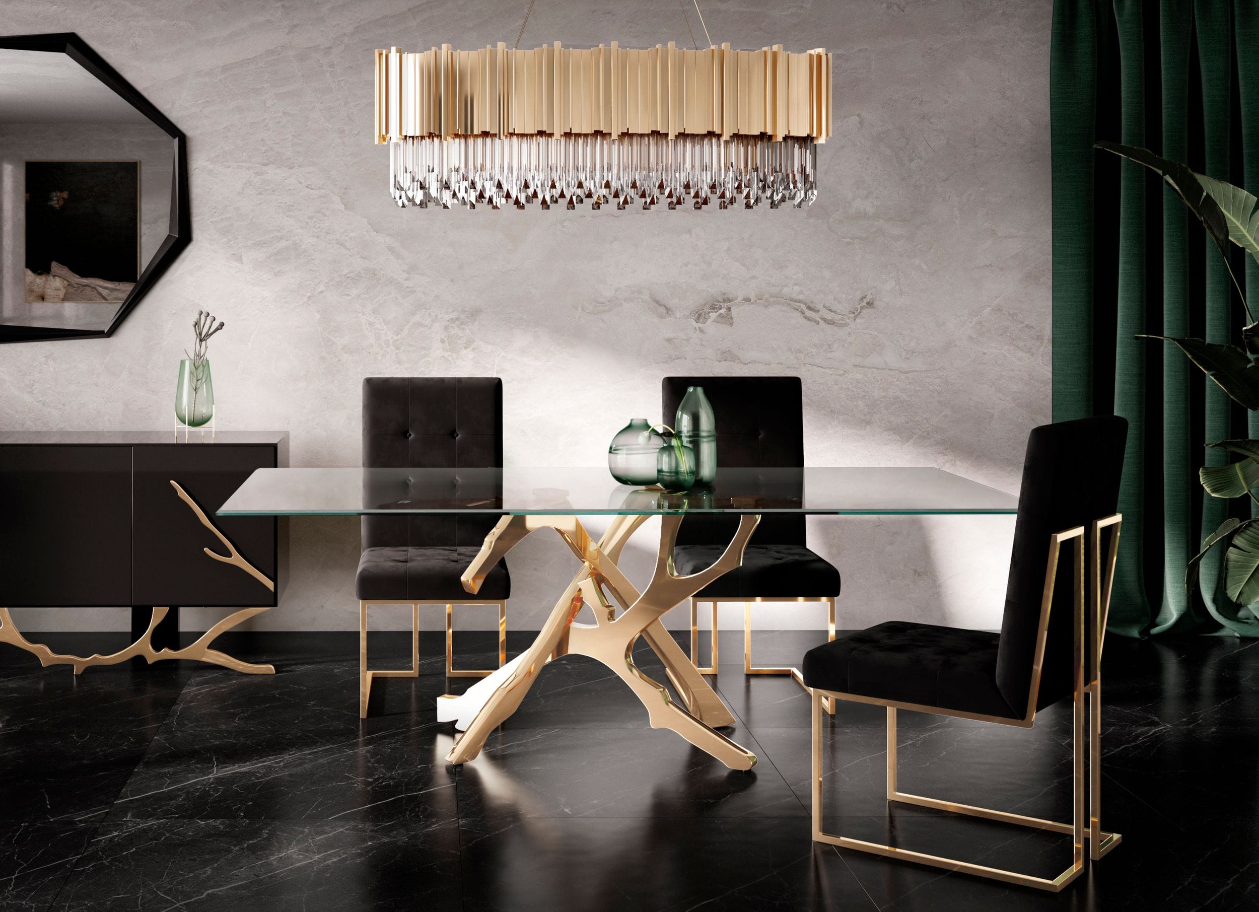 Legend Modern Glass Dining Table