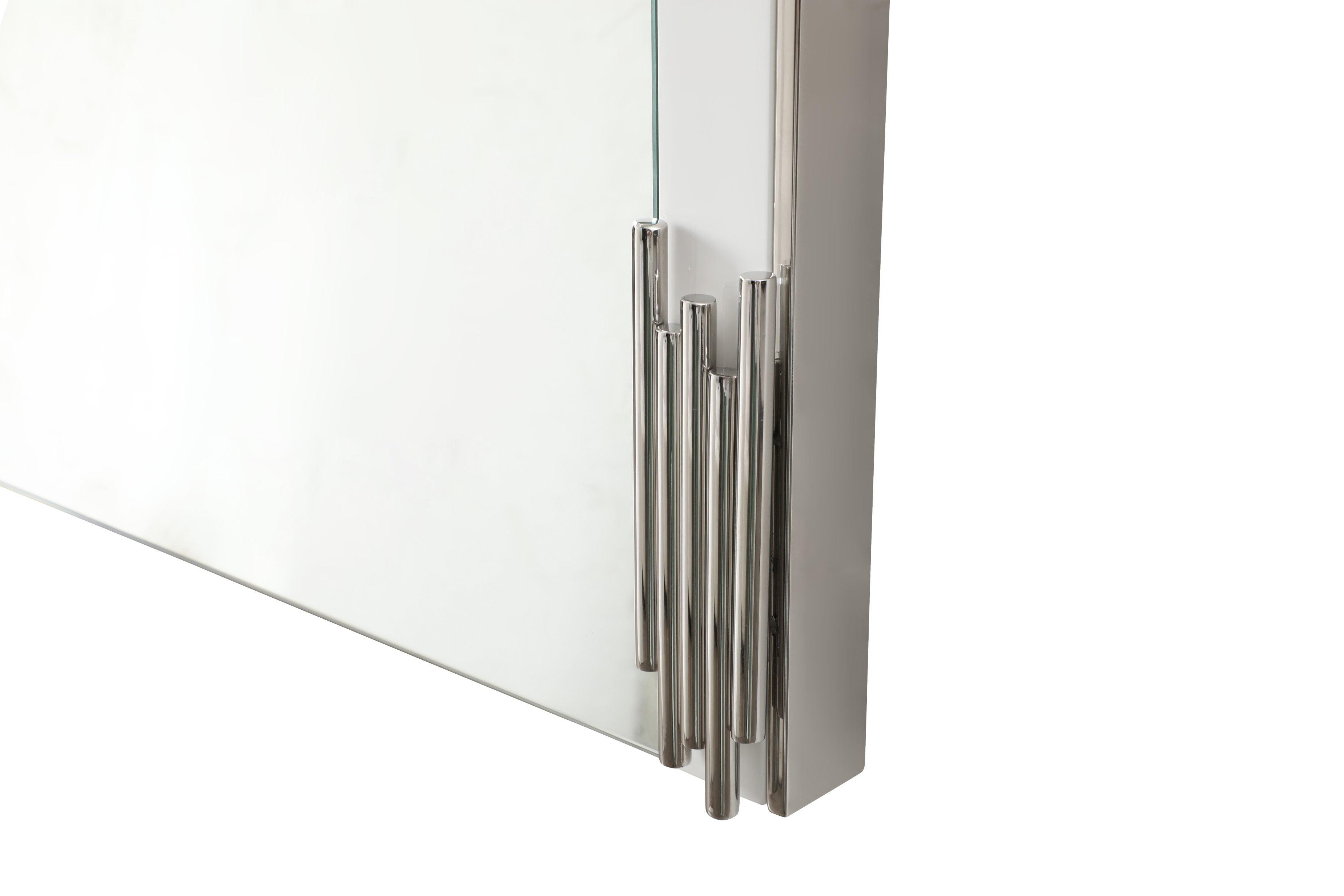 Token Modern Stainless Steel Bed and Nightstands