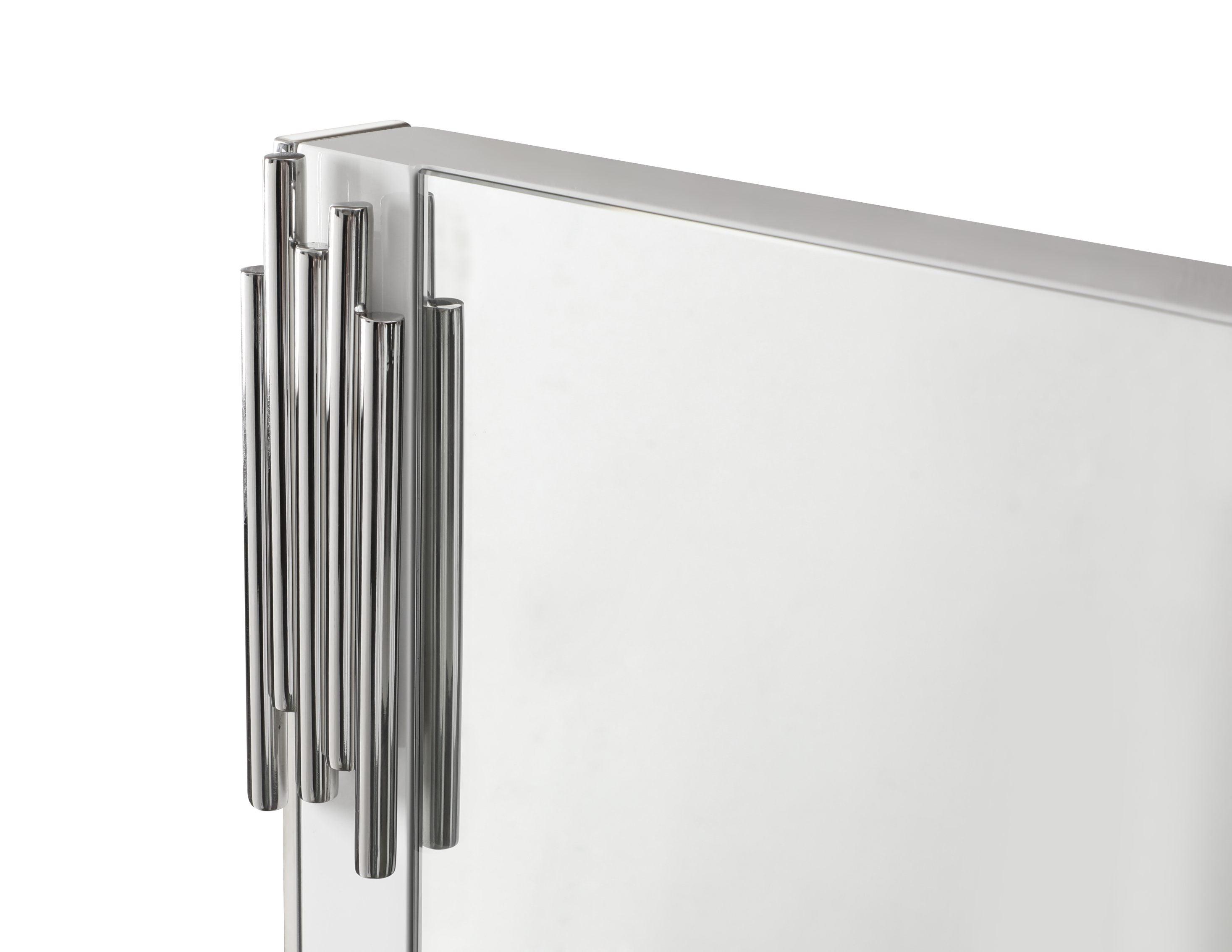 Token Modern Stainless Steel Bed and Nightstands