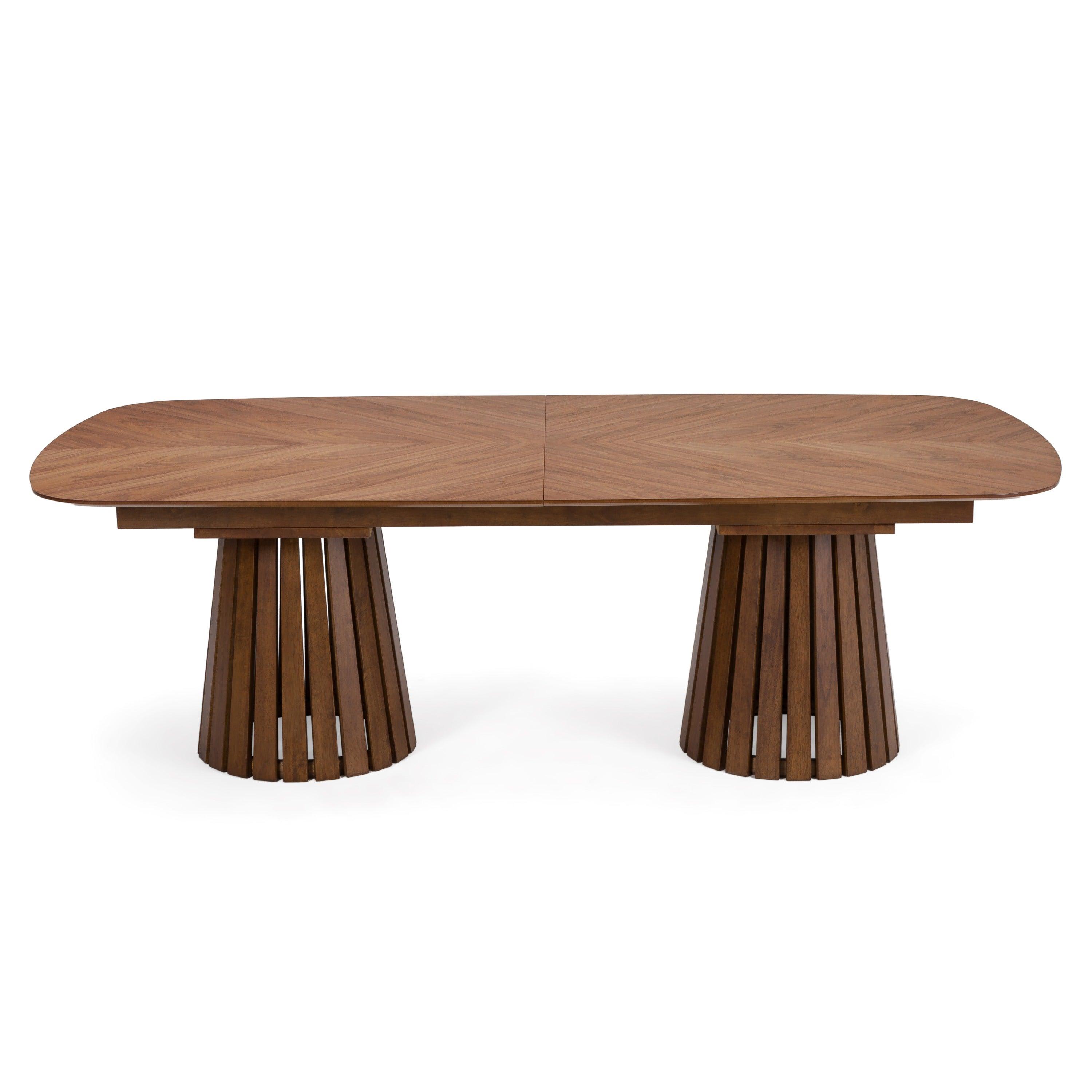Truman Mid-Century Modern Extendable Dining Table
