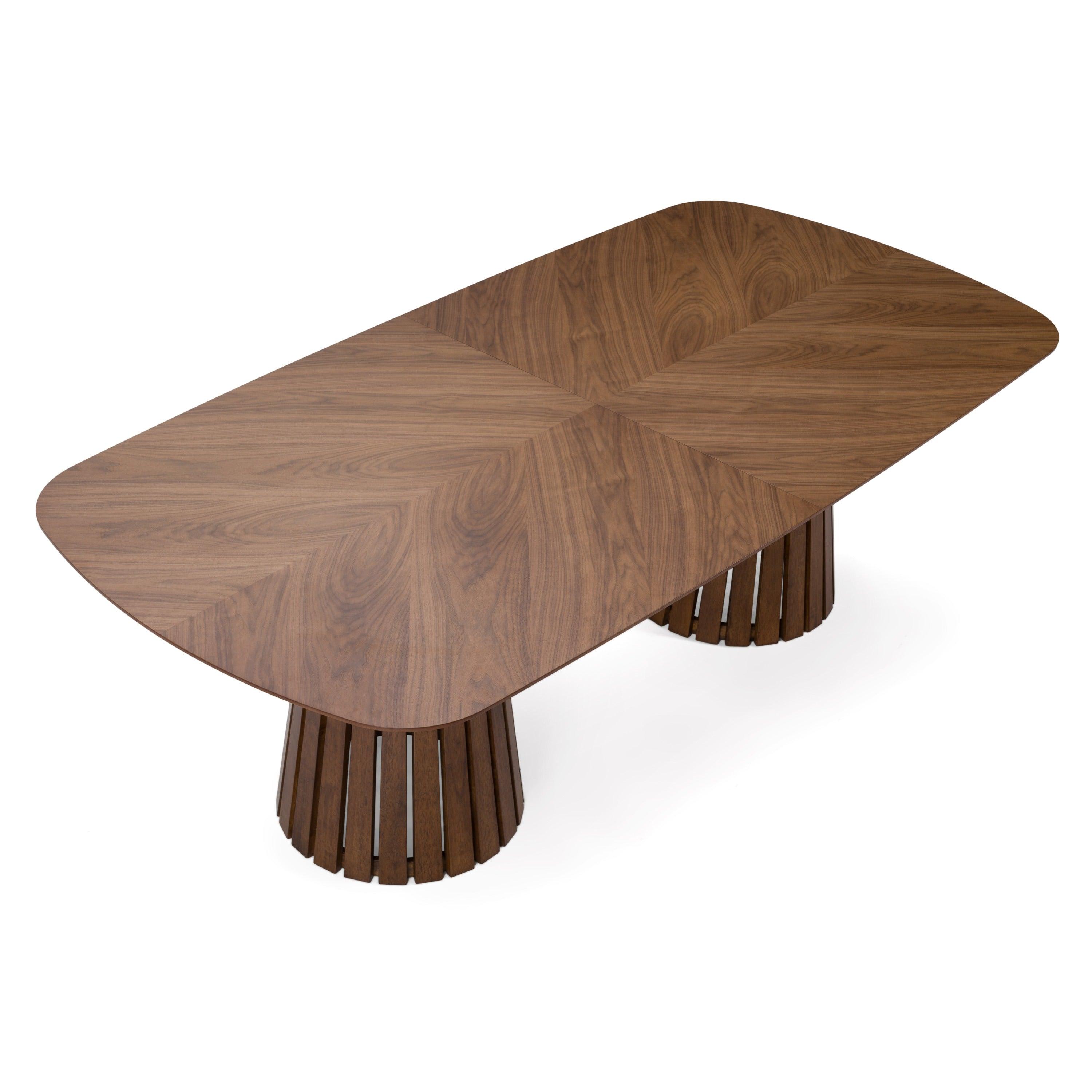 Truman Mid-Century Modern Extendable Dining Table