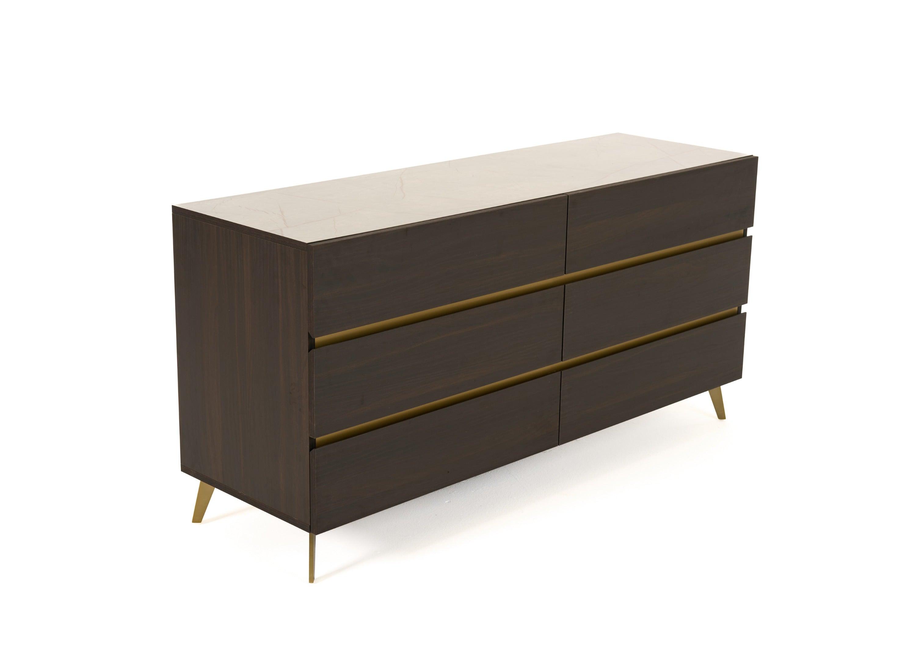 Velondra Modern Eucalypto and Marble Dresser