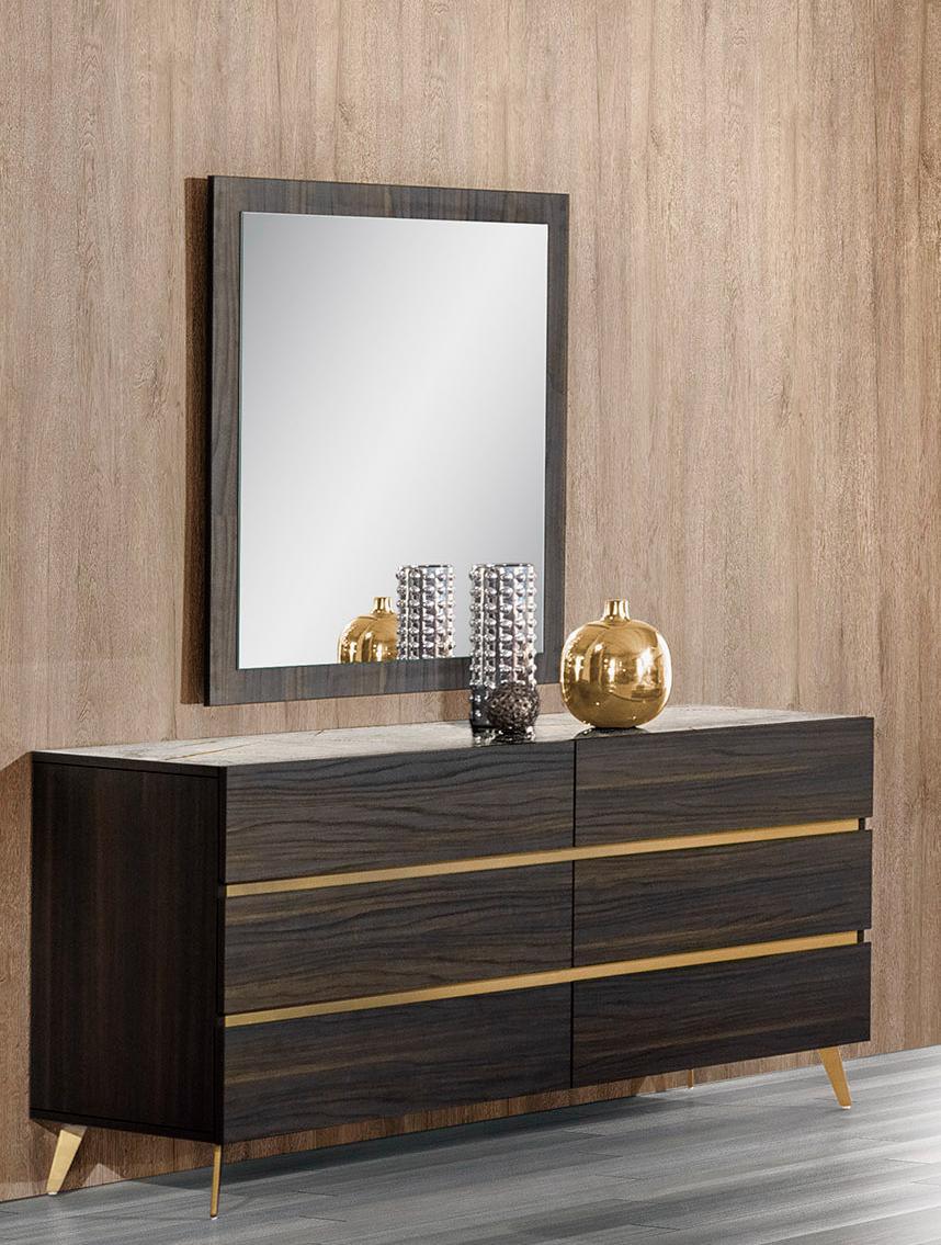 Velondra Modern Eucalypto and Marble Bedroom Set