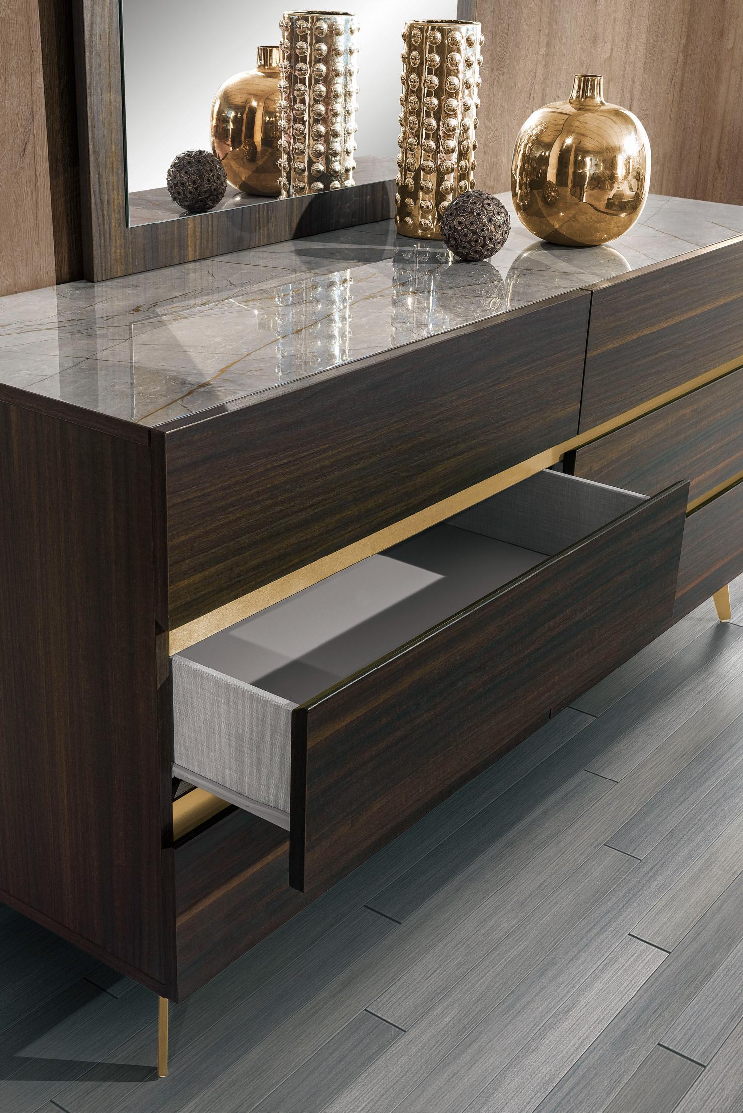 Velondra Modern Eucalypto and Marble Bedroom Set