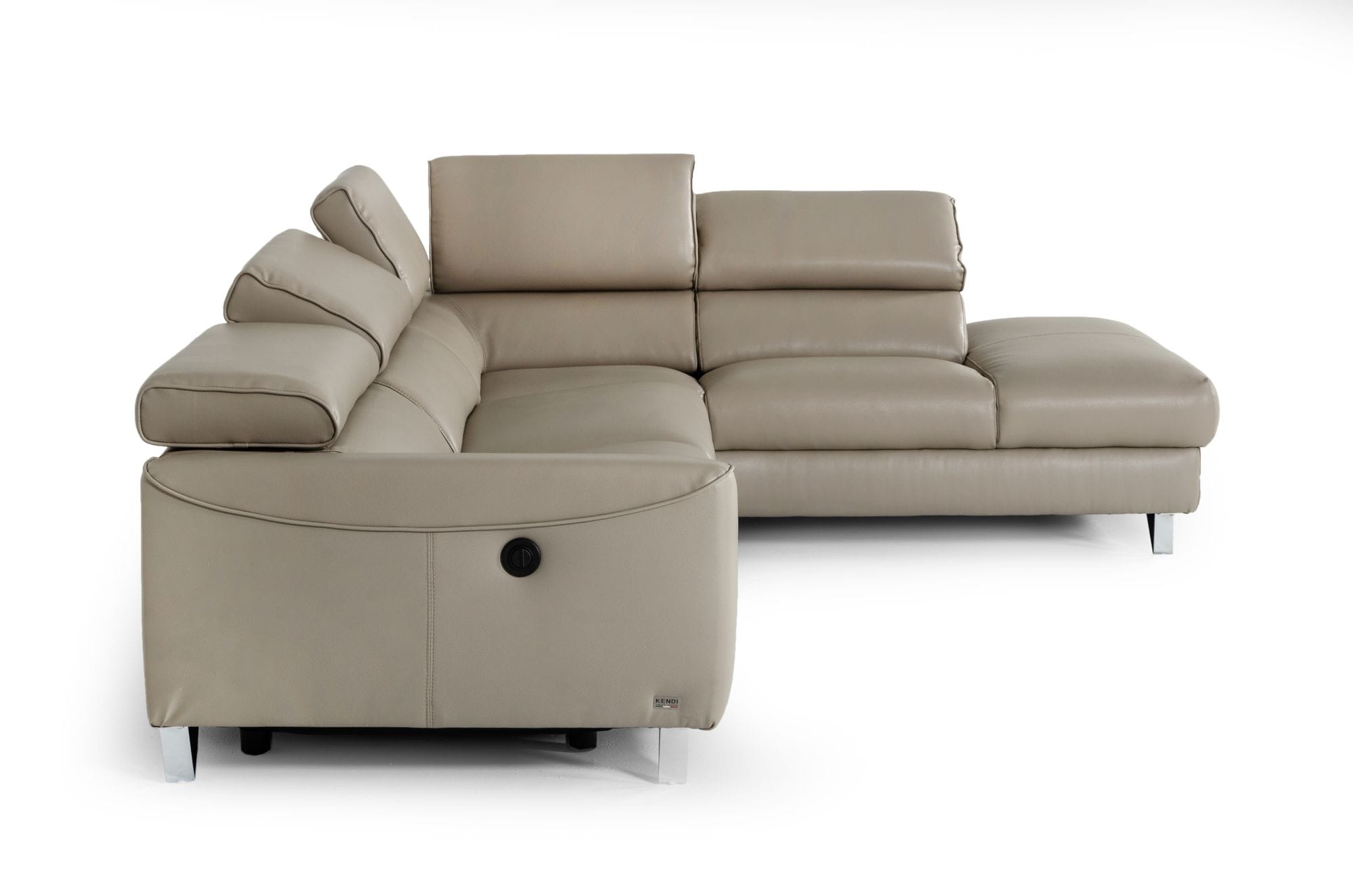 Divani Casa Versa - Modern Eco-Leather Right Facing Sectional Sofa with Recliner-Sectional Sofa-VIG-Wall2Wall Furnishings