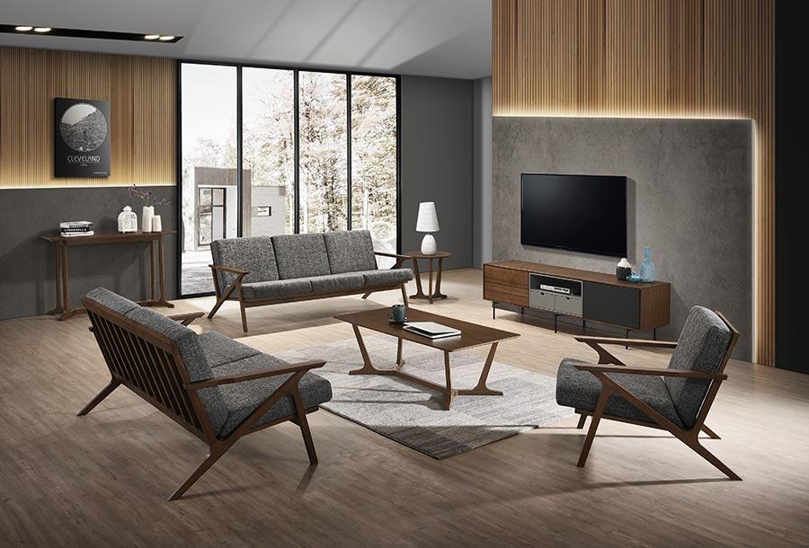 Candea Mid-Century and Compact Loveseat