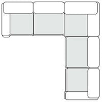 Vicki Modern Fabric Modular Sectional 5 Piece Sectional