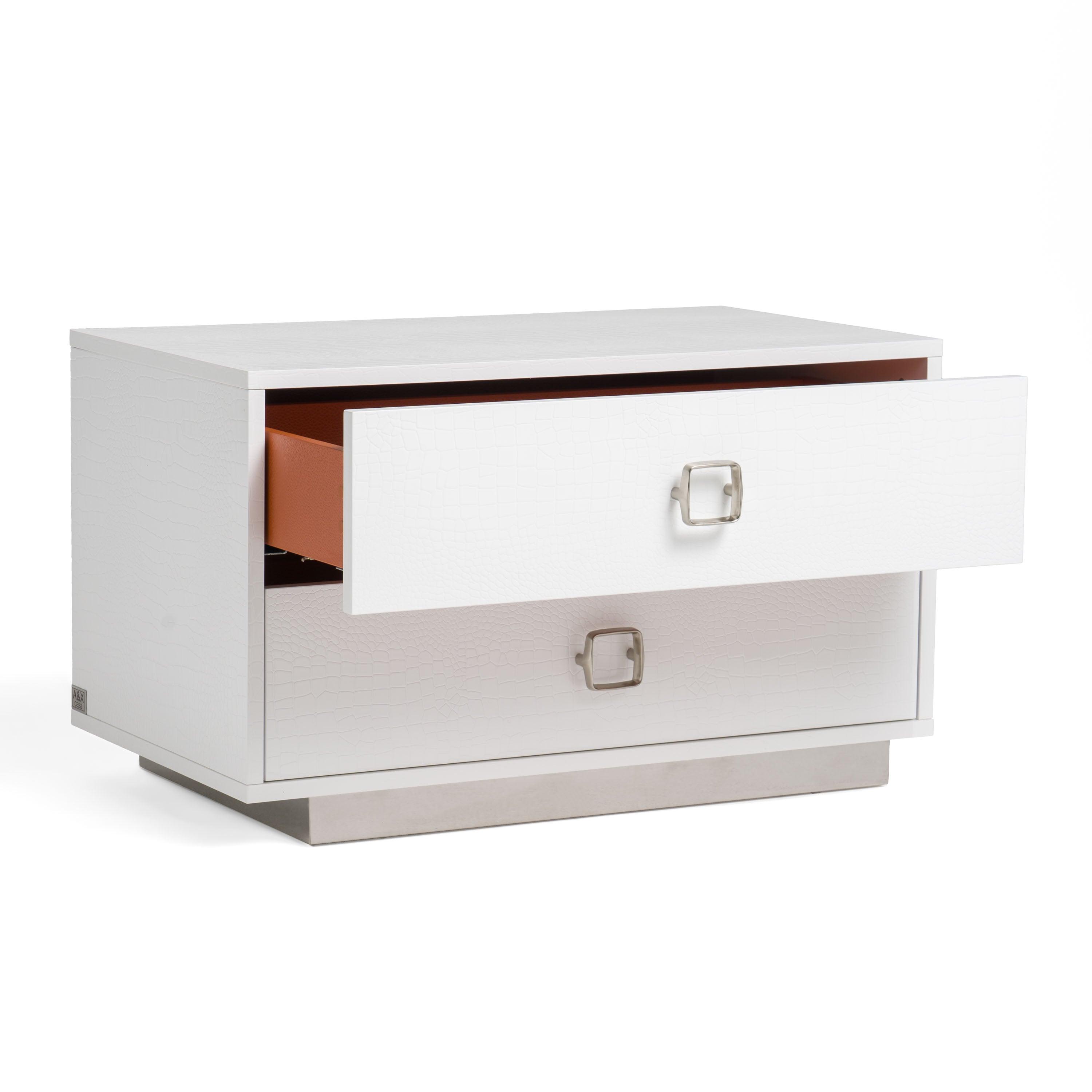 Victoria Modern Crocodile Nightstand