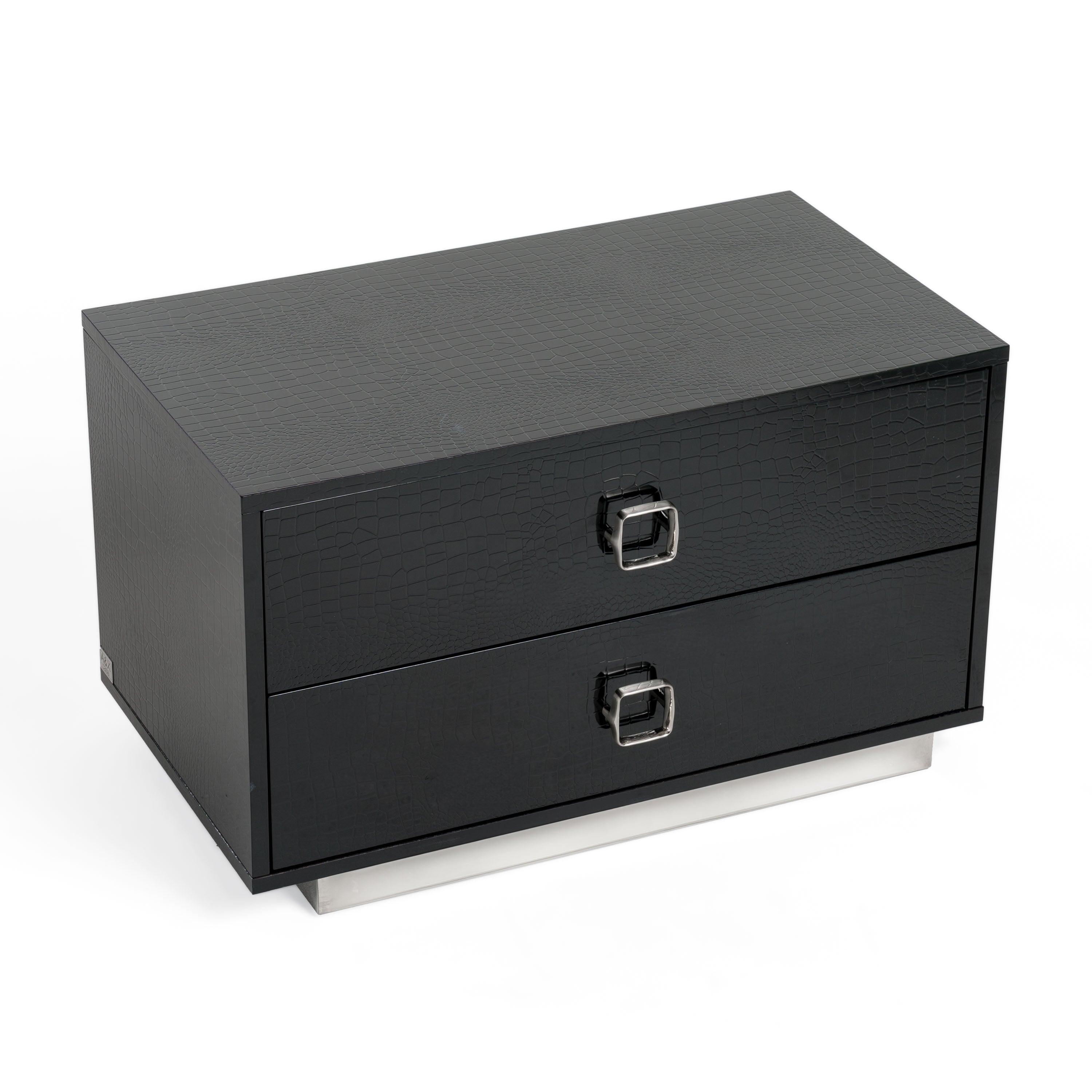 Victoria Modern Crocodile Nightstand