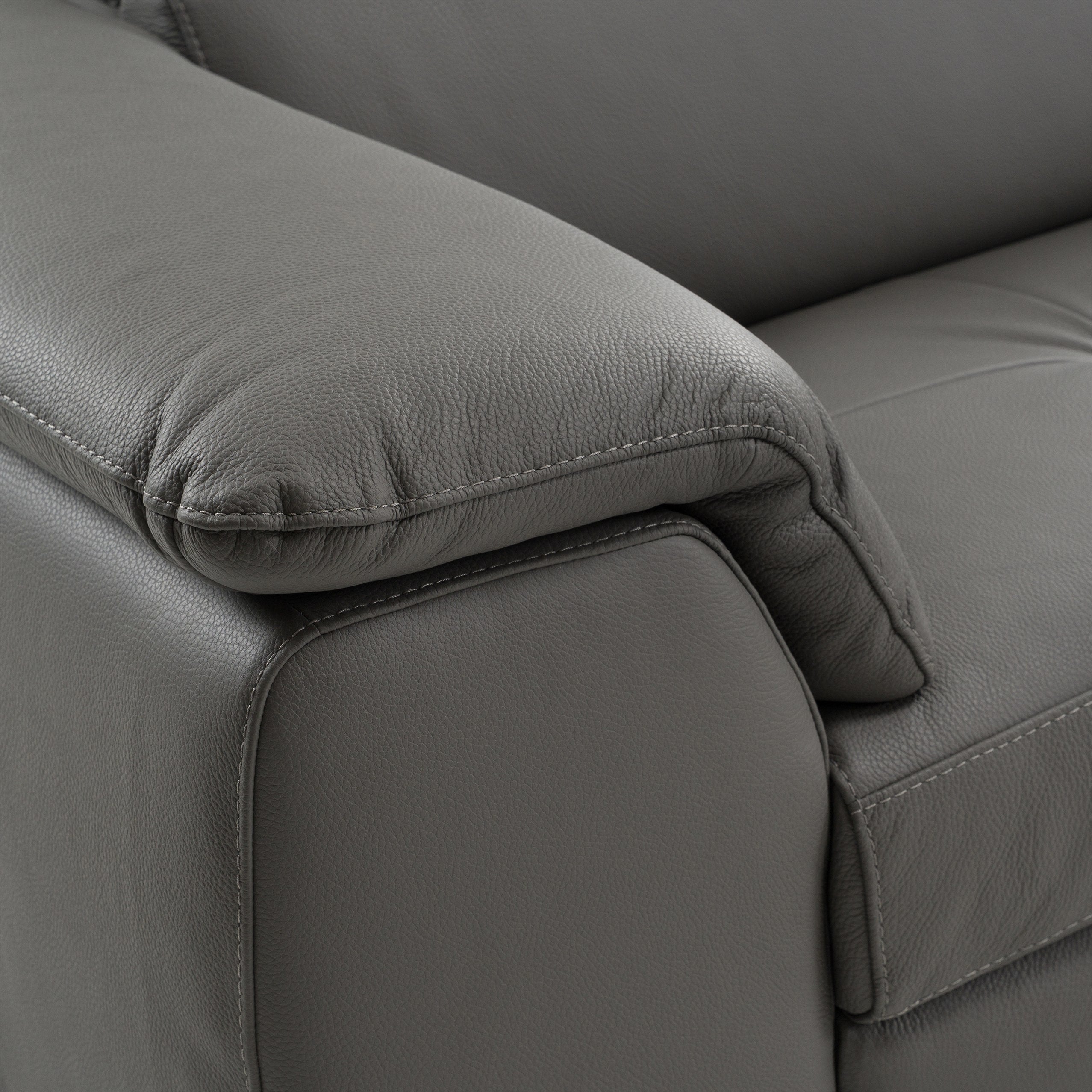 Viola Italian Contemporary Leather Right Facing Sectional Sofa
