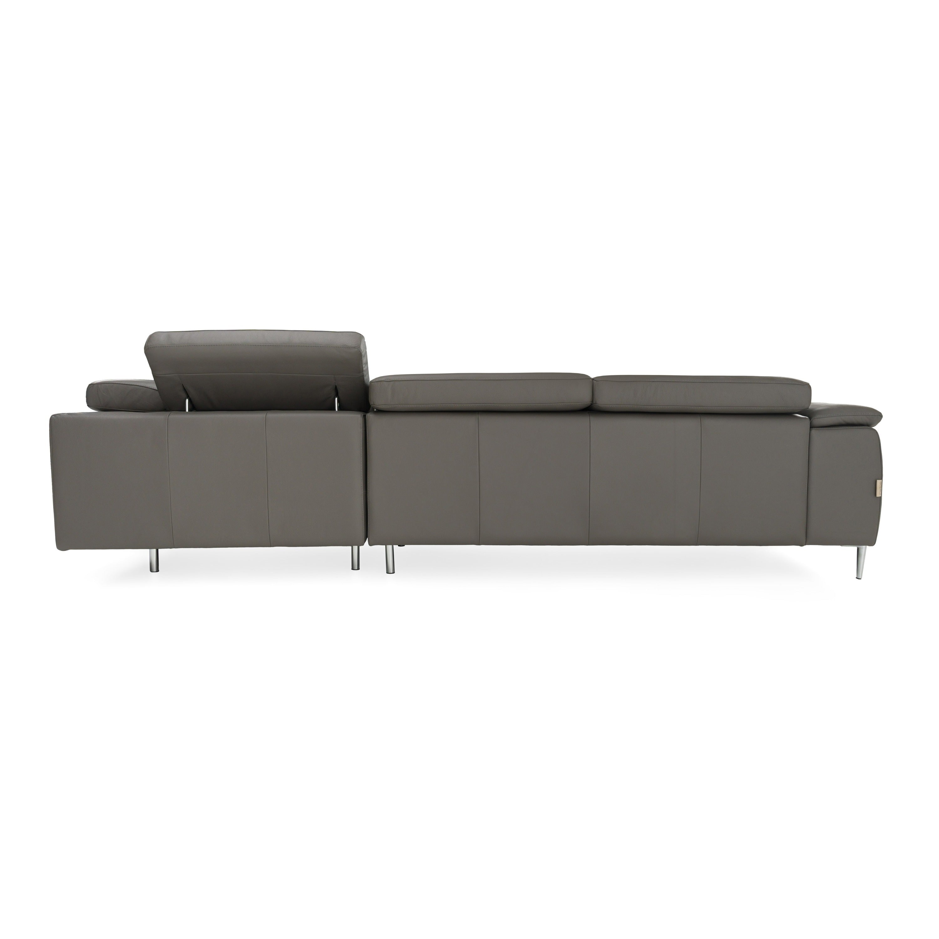 Viola Italian Contemporary Leather Right Facing Sectional Sofa
