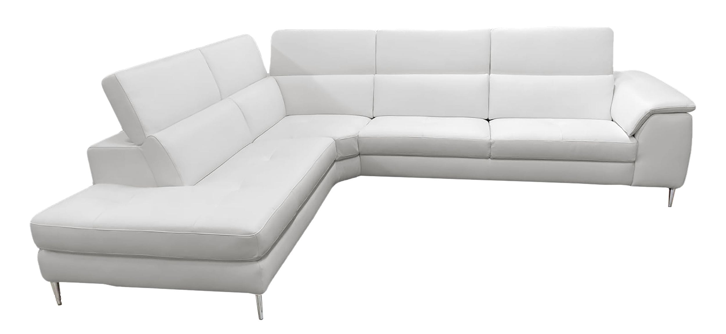 Viola Italian Contemporary Leather Left Facing Sectional Sofa