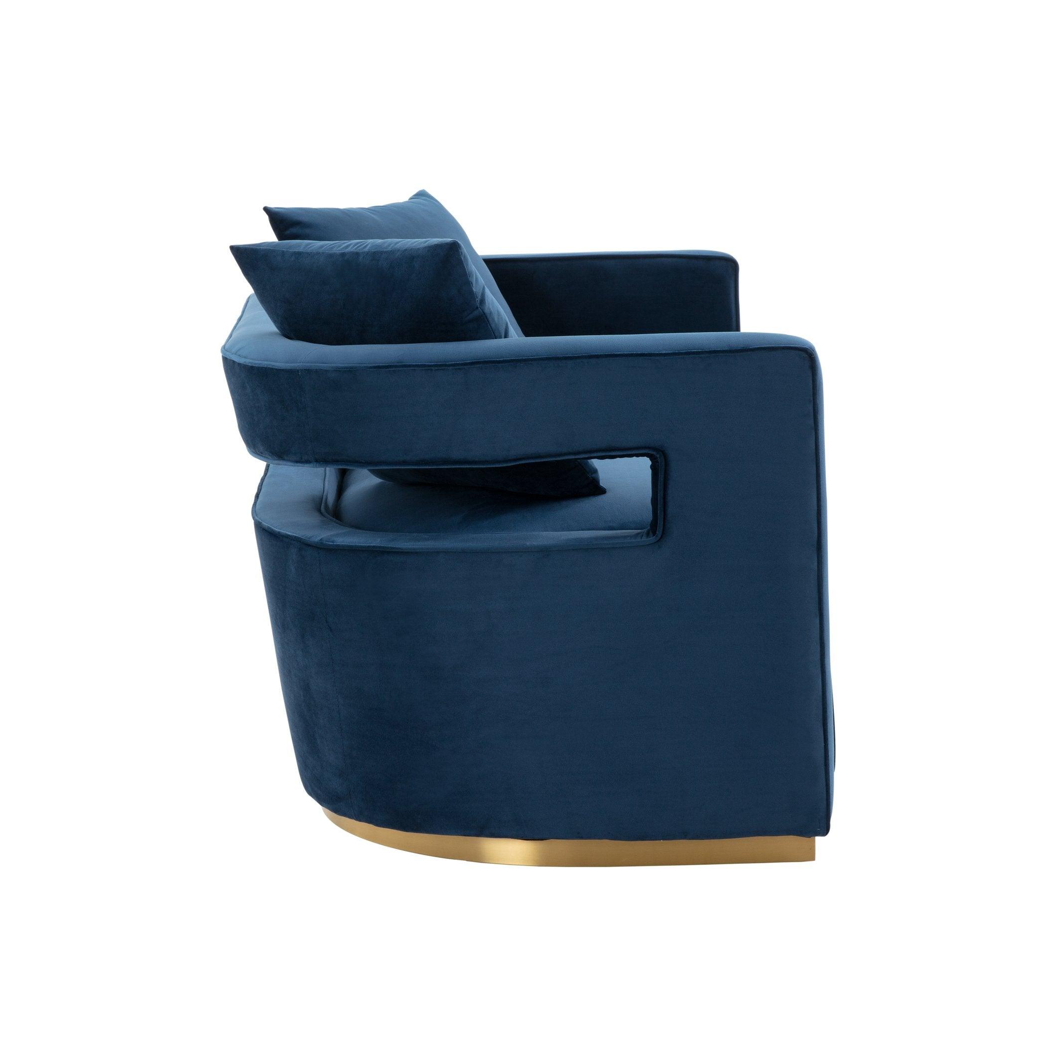 Wells Modern Velvet Loveseat