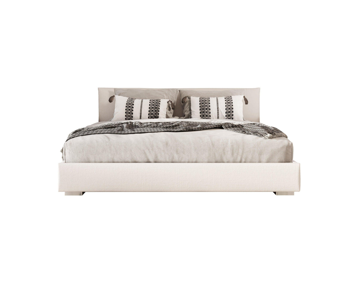 Nova Domus Sogno Italian Modern Fabric Low Headboard Bed