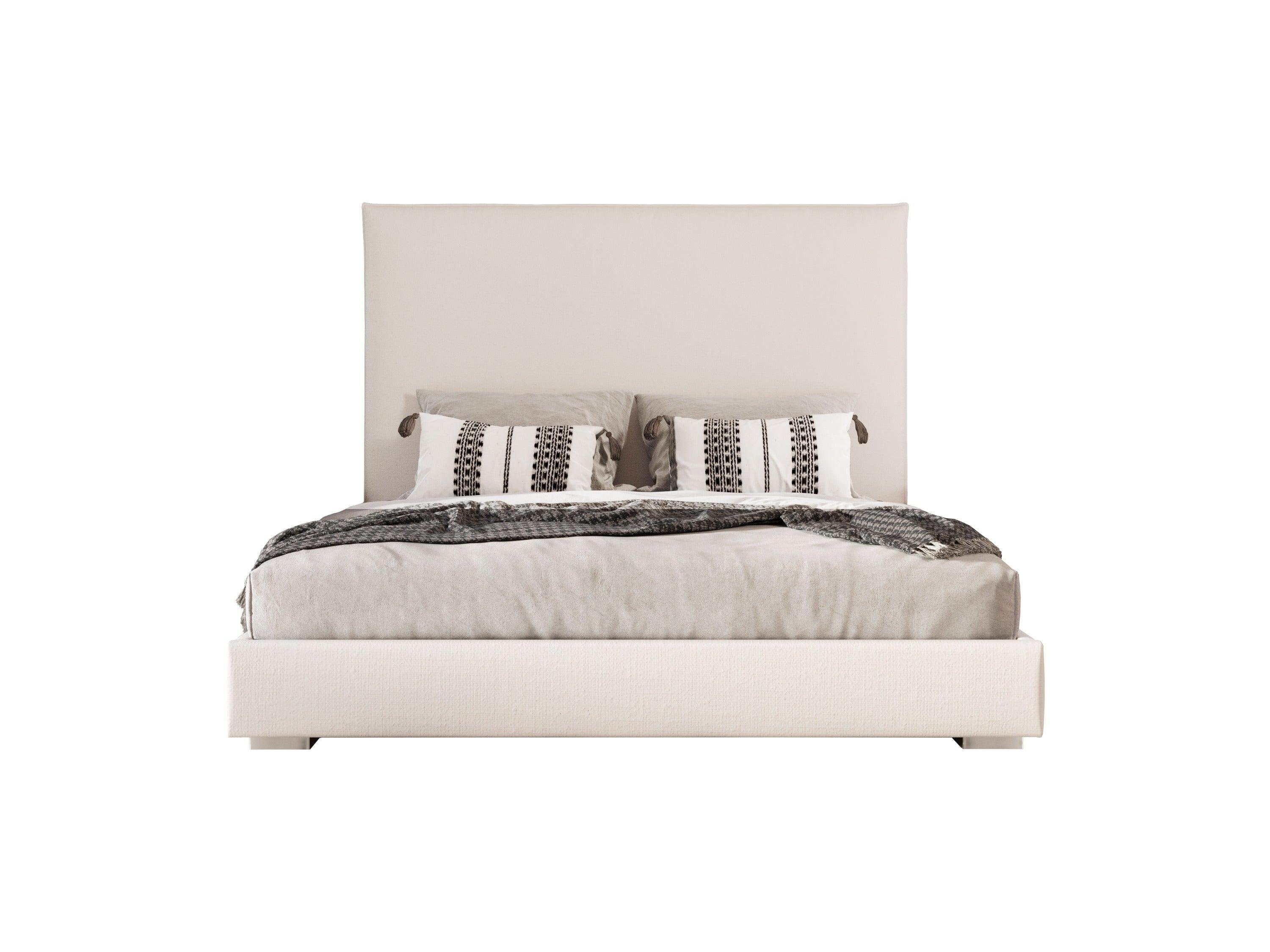 Nova Domus Sogno Italian Modern Fabric High Headboard Bed