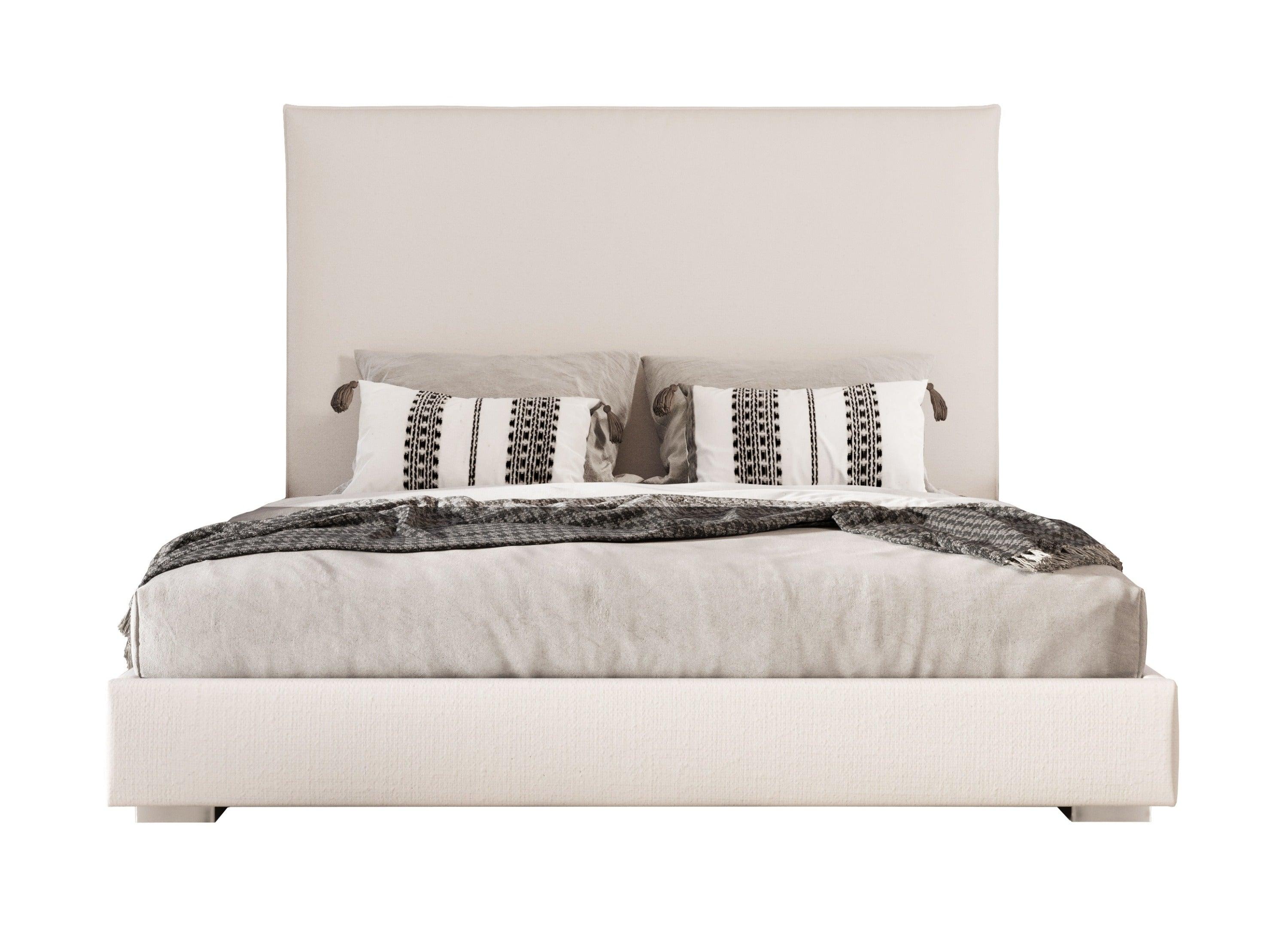 Nova Domus Sogno Italian Modern Fabric High Headboard Bed