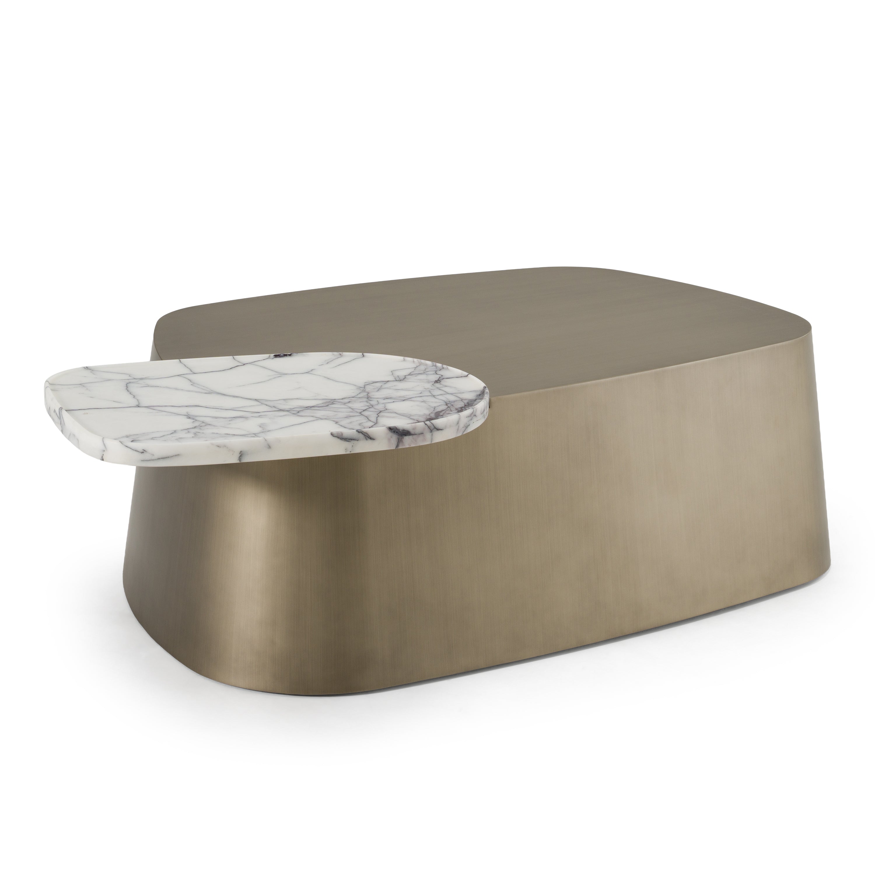 Yano Modern Marble and Antique Coffee Table