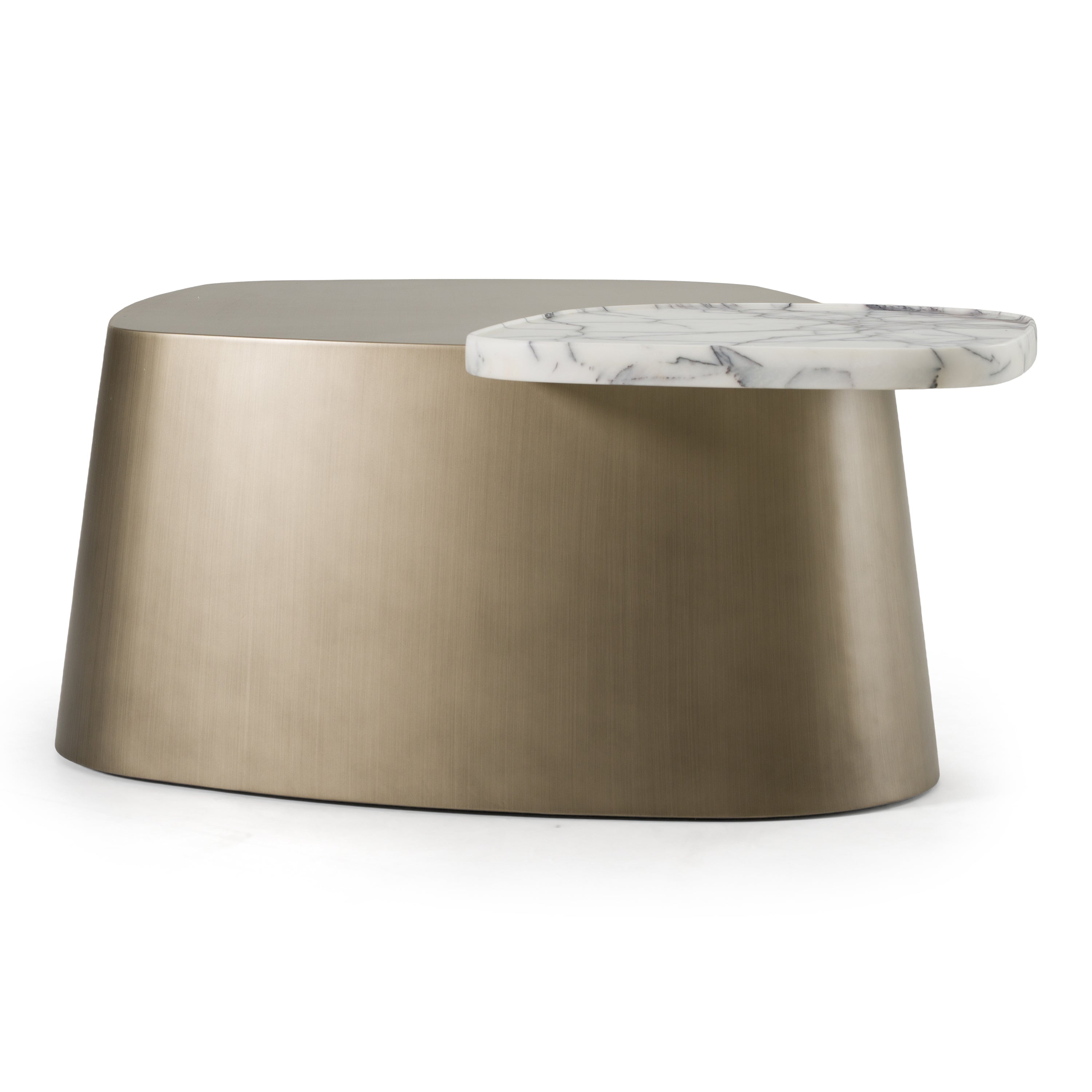 Yano Modern Marble and Antique Coffee Table