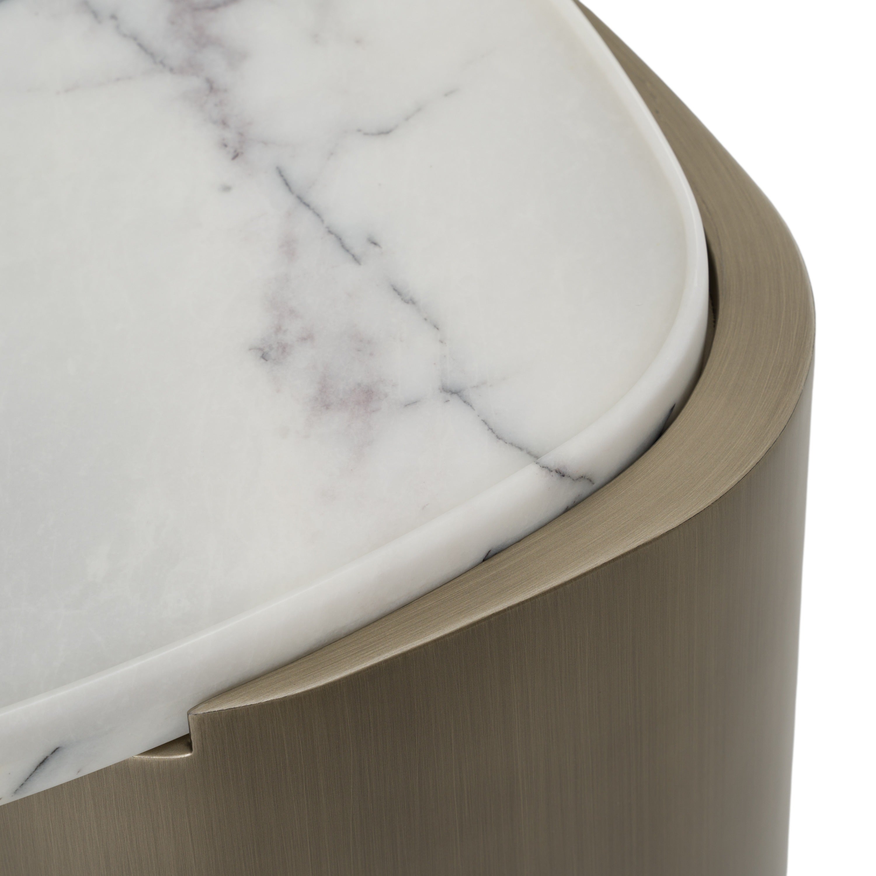 Yano Modern Marble and Antique End Table