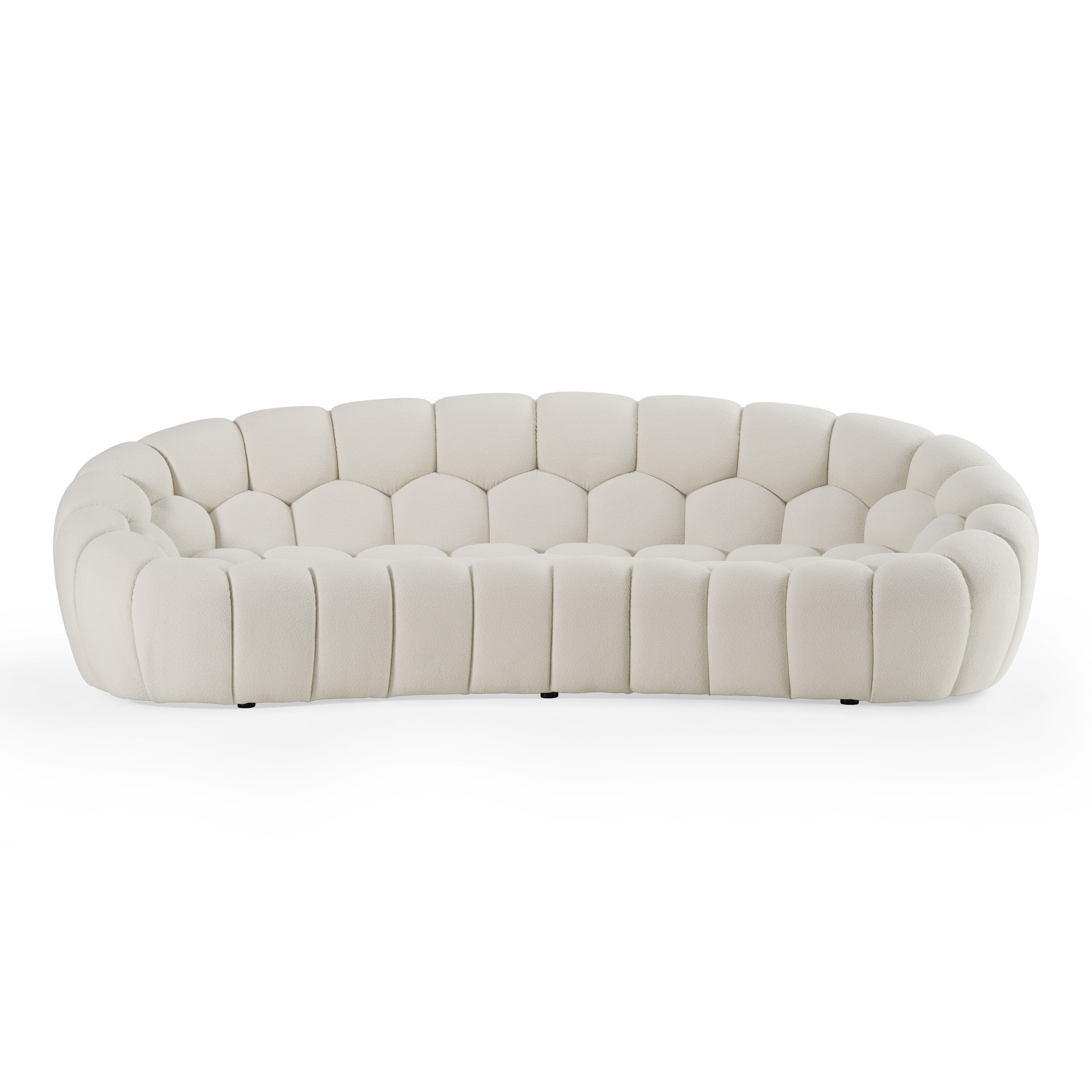 Yolonda Modern Curved Fabric Sofa
